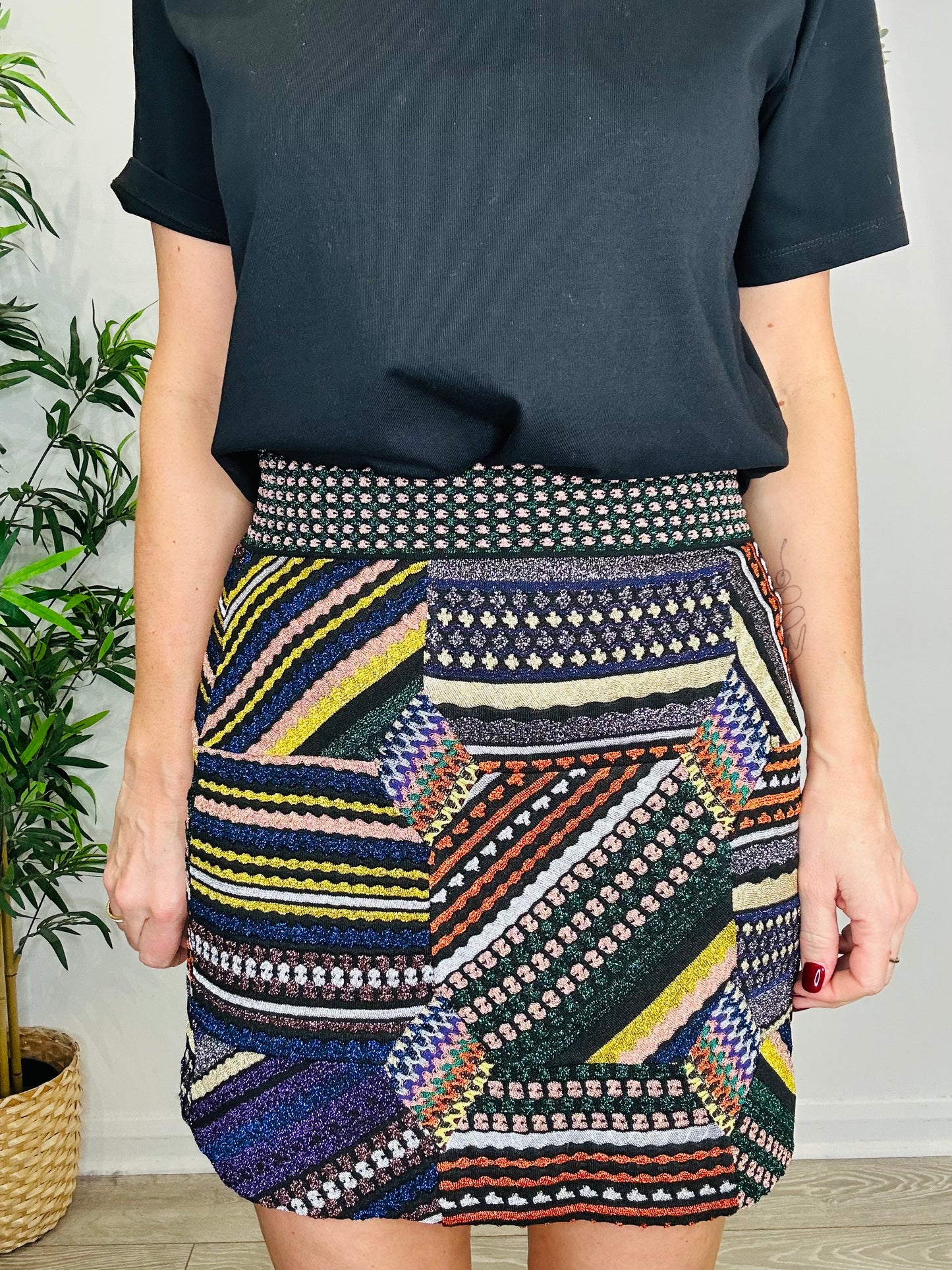 Metallic Mini Skirt - Size 44IT