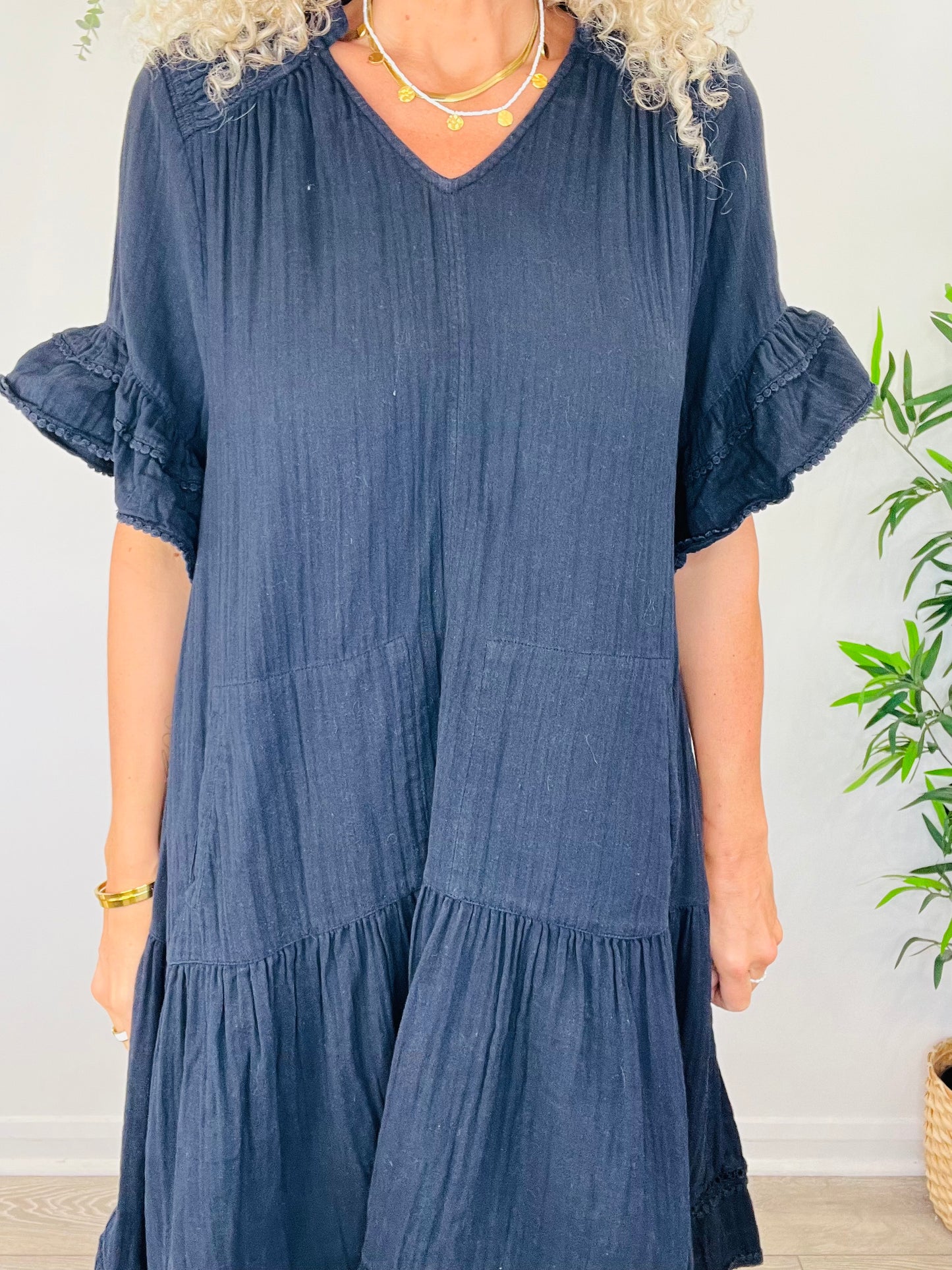 Cheesecloth Dress - Size 14
