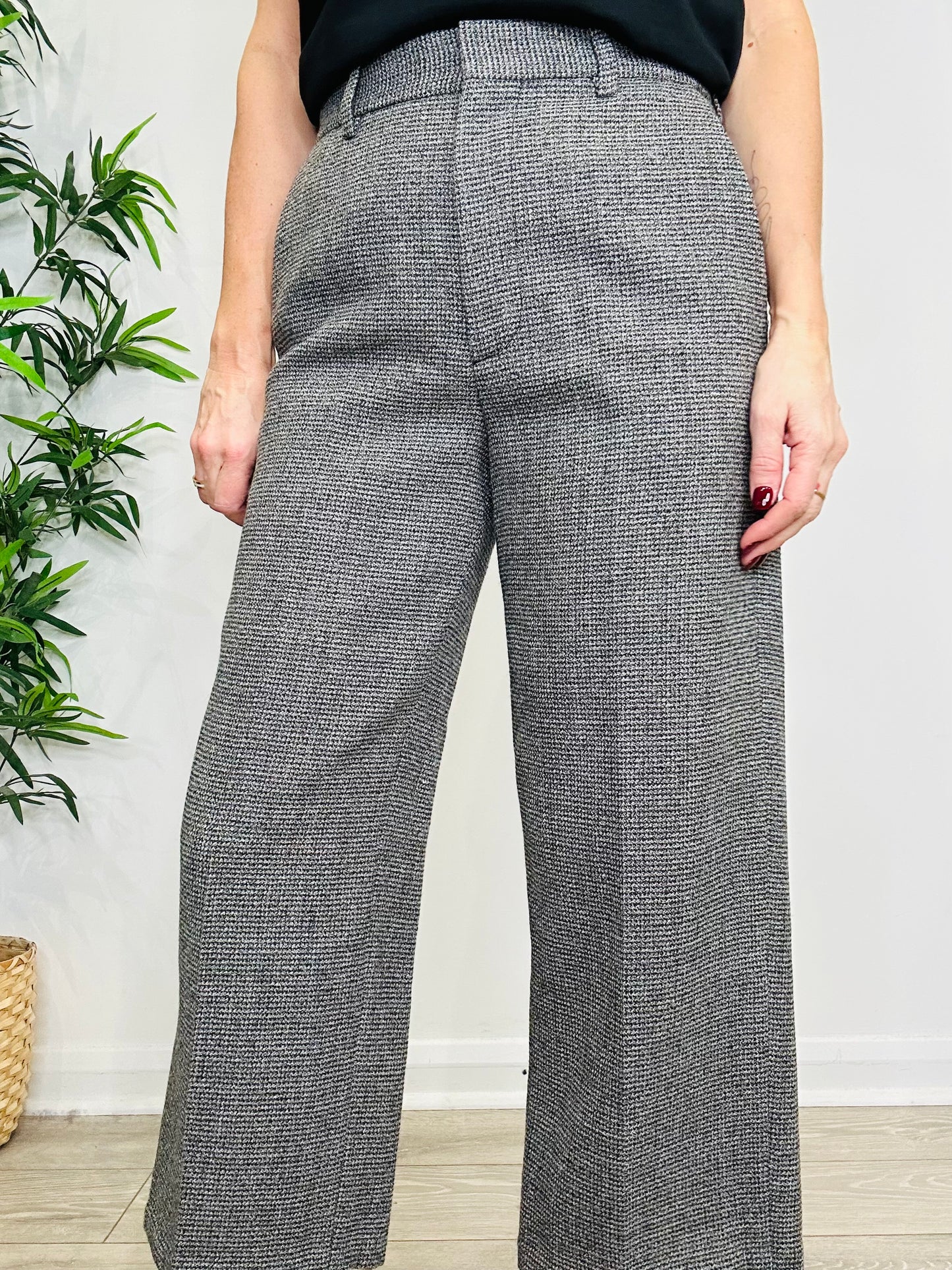 Cropped Wool Trousers - Size 10