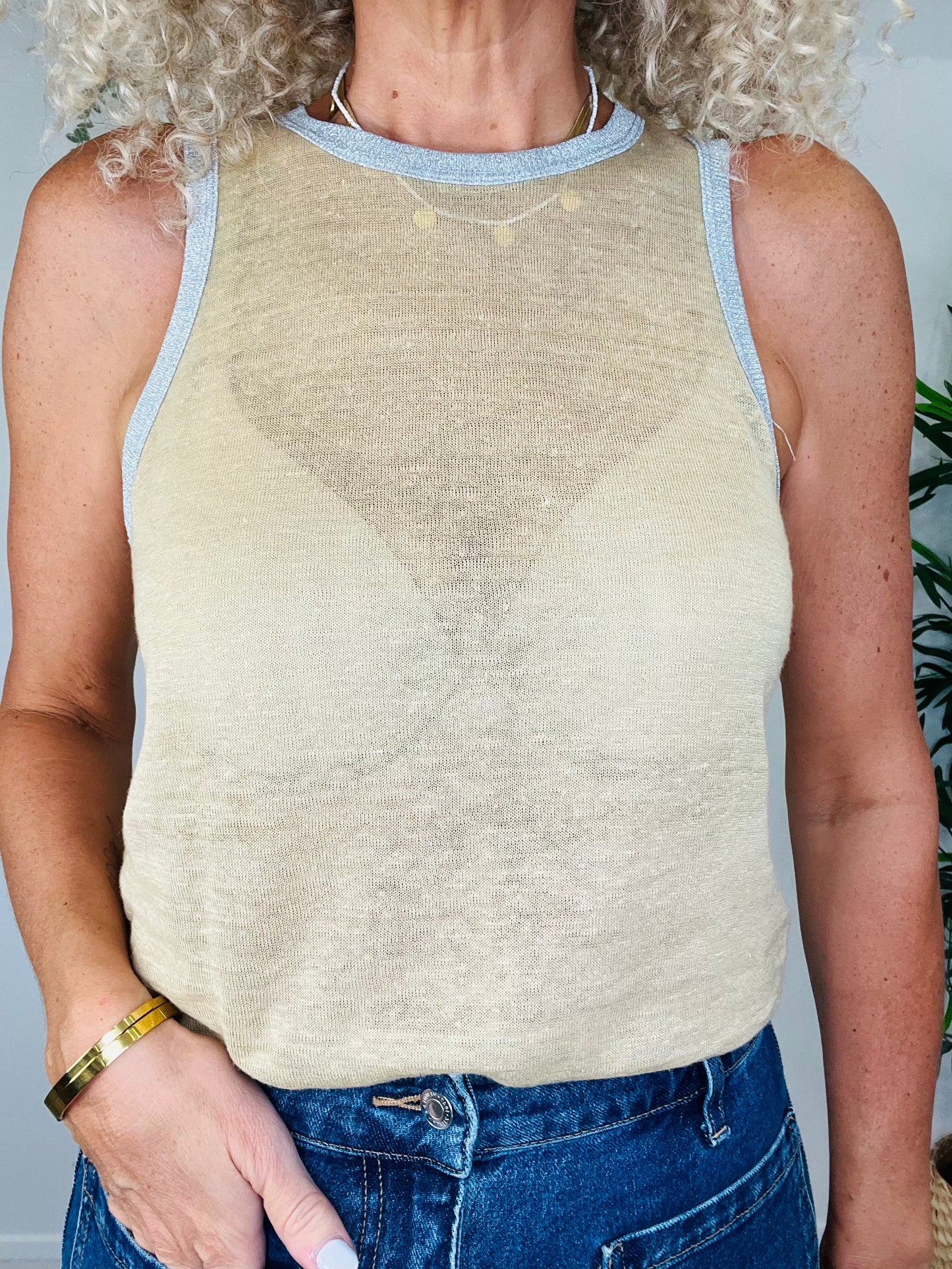 Linen Vest - Size 10