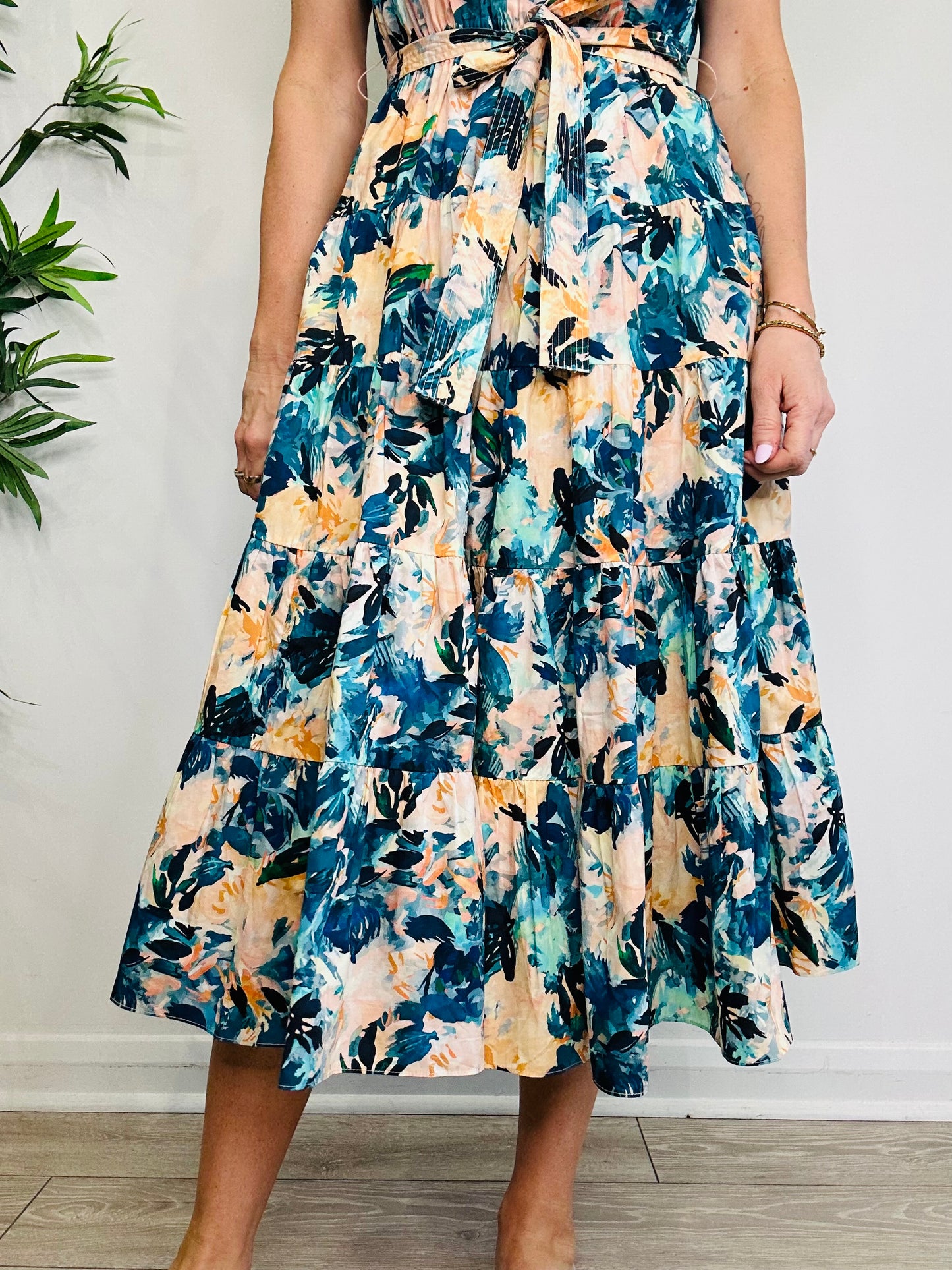 Patterned Cotton Dress - Size 8