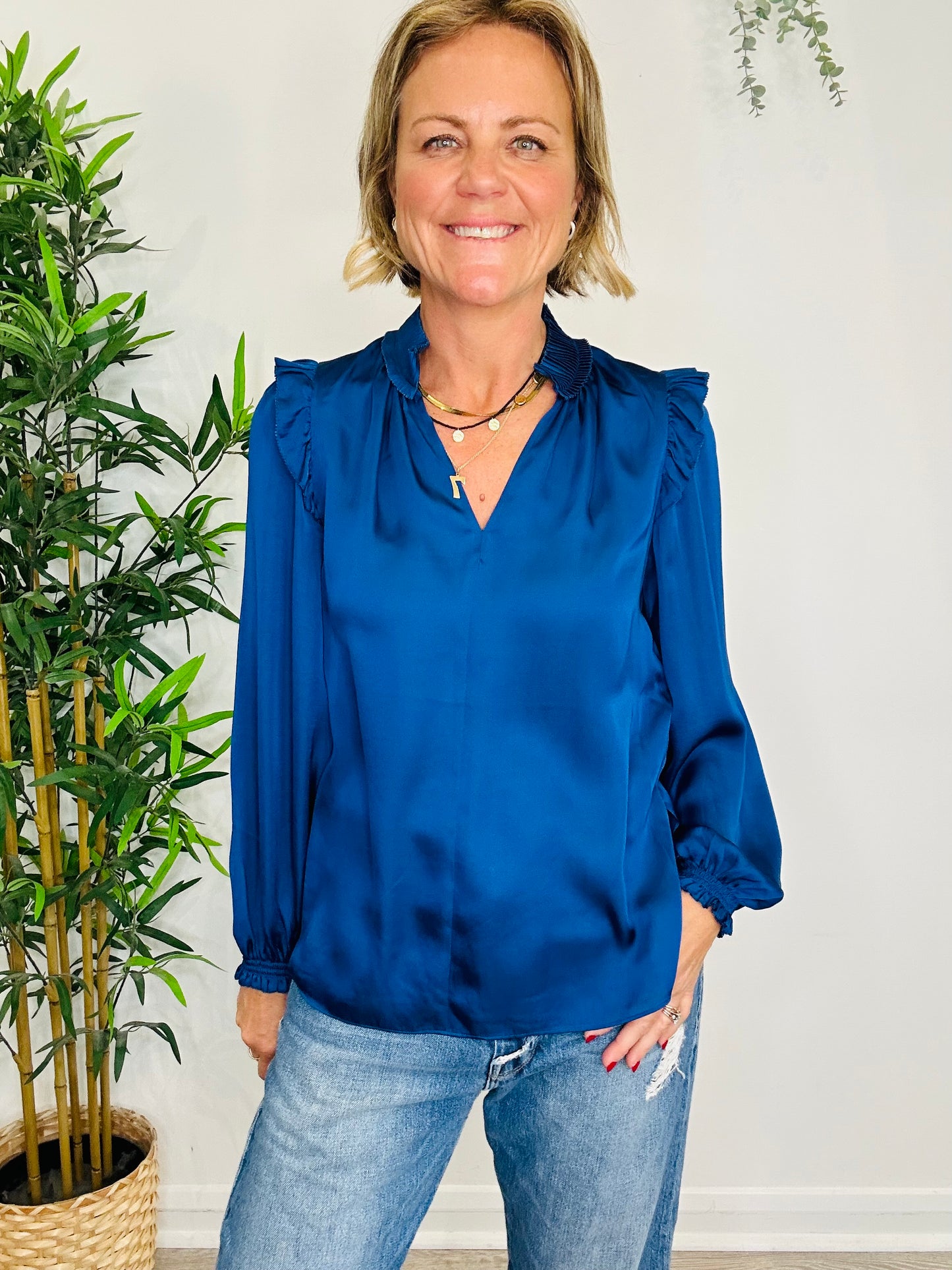 Satin Blouse - Size 8