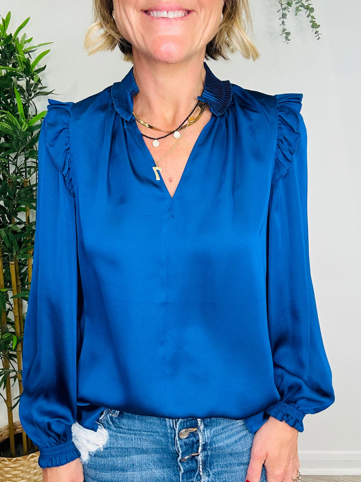 Satin Blouse - Size 8