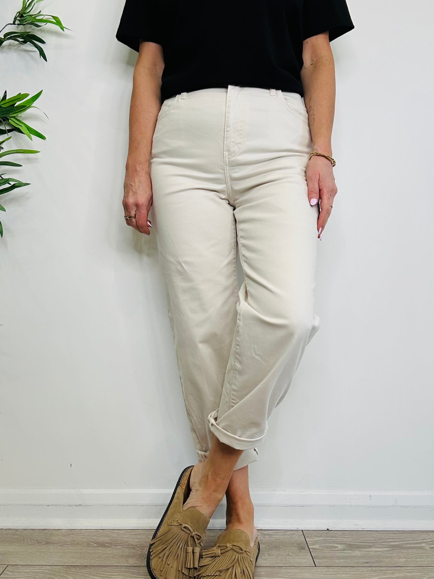 Ultra High Rise Barrel Trousers - Size 28