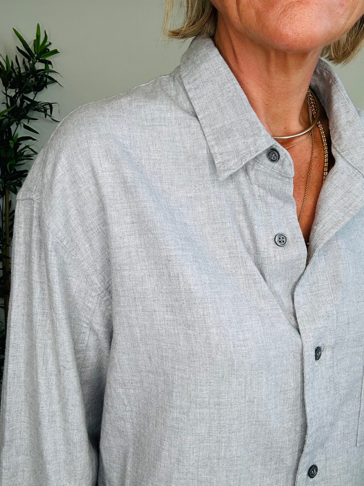 Brushed Cotton Kayla Shirt - Size M