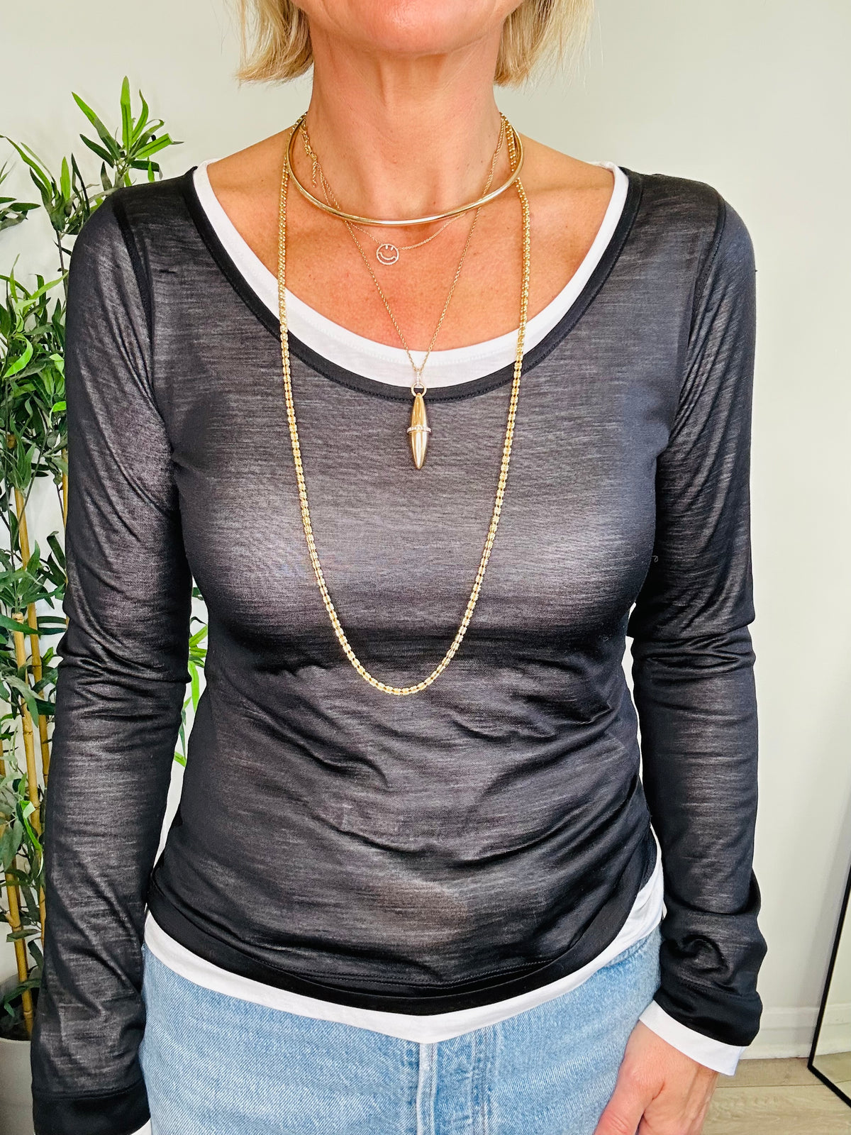 Silk Jersey Top - Size S