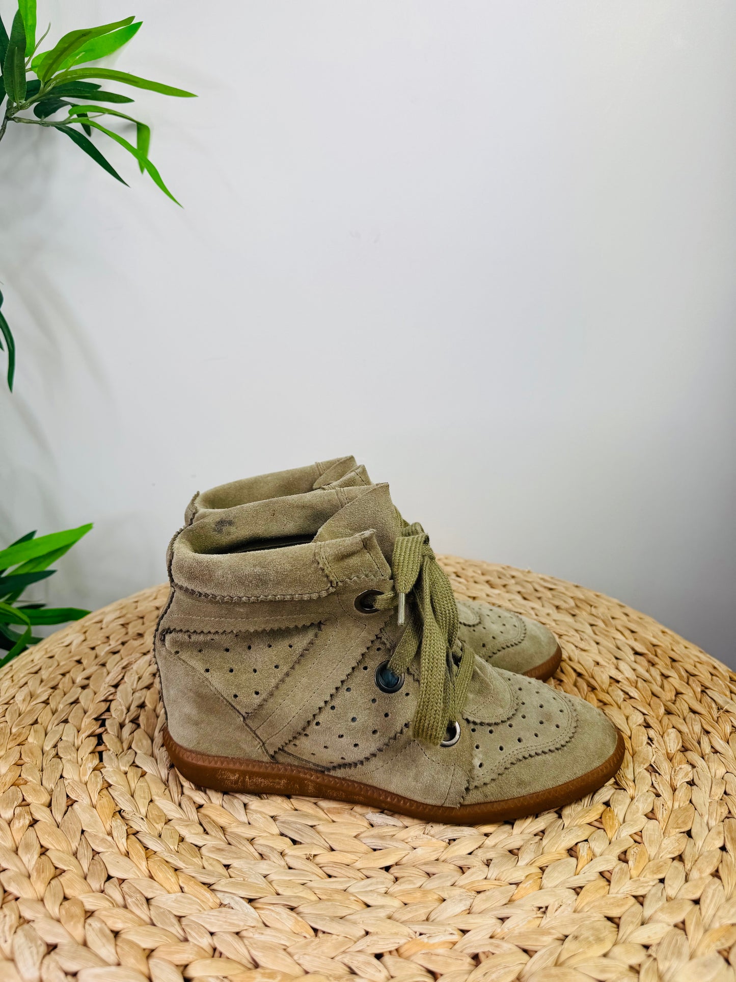Suede Bobby Boots - Size 40