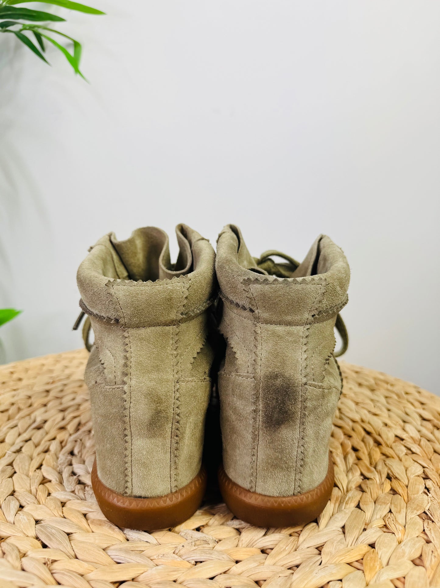 Suede Bobby Boots - Size 40