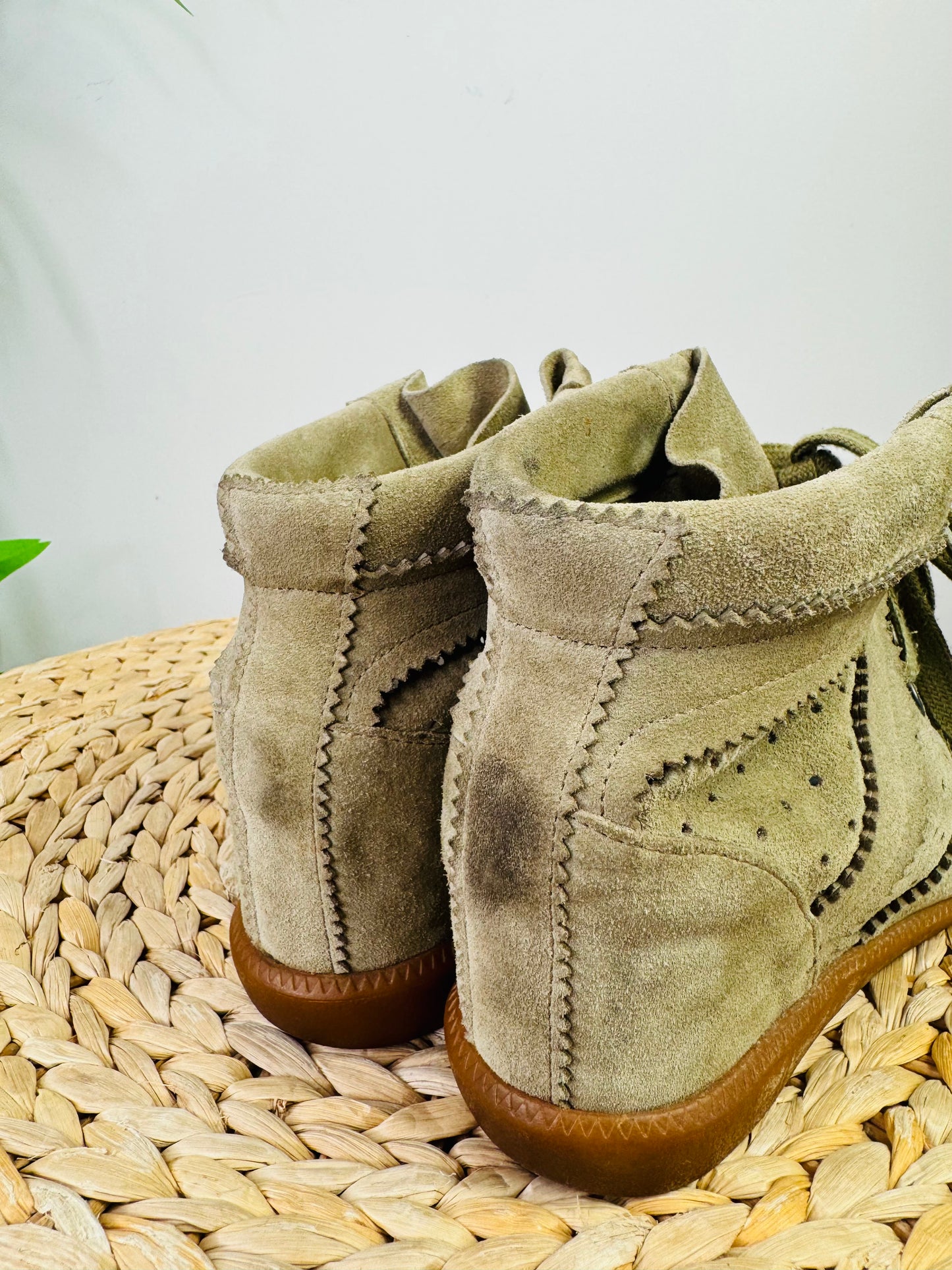 Suede Bobby Boots - Size 40