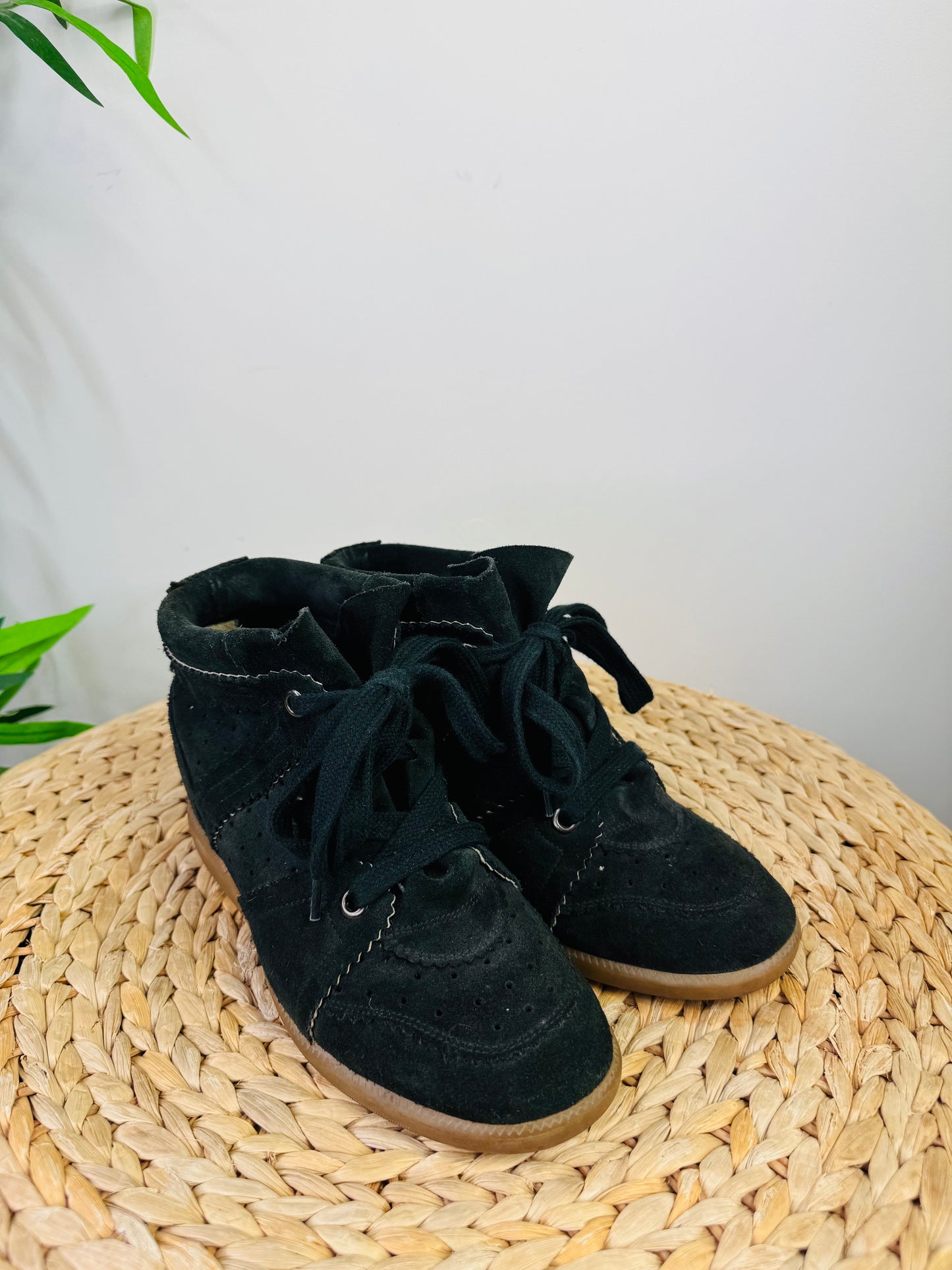 Suede Bobby Boots - Size 40