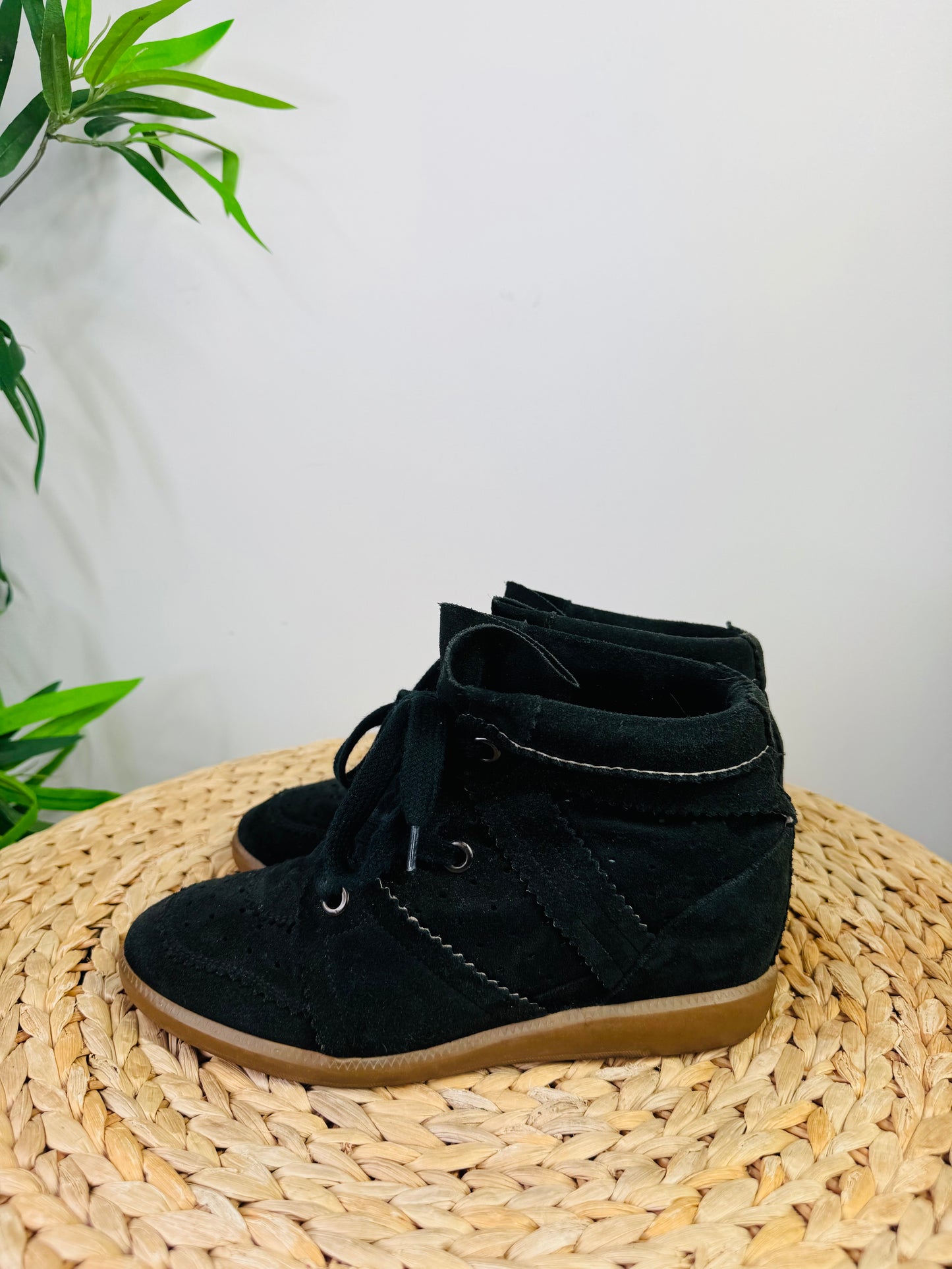 Suede Bobby Boots - Size 40