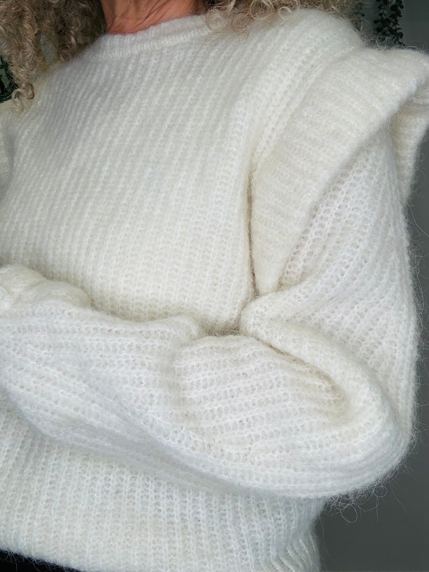 Frill Shoulder Jumper - Size M