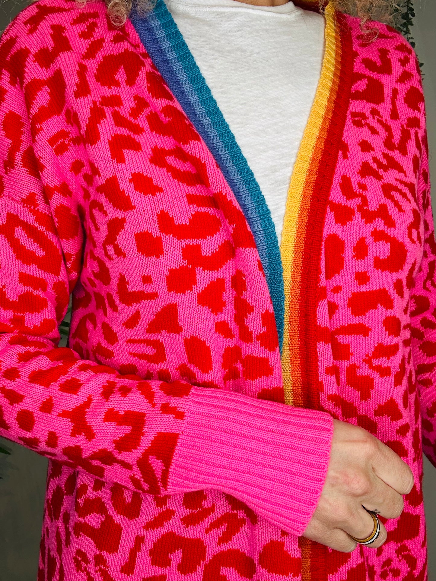 Leopard Print Open Cardigan - Size XL