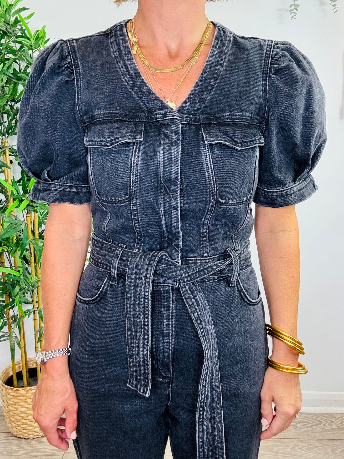 Denim Jumpsuit - Size 36