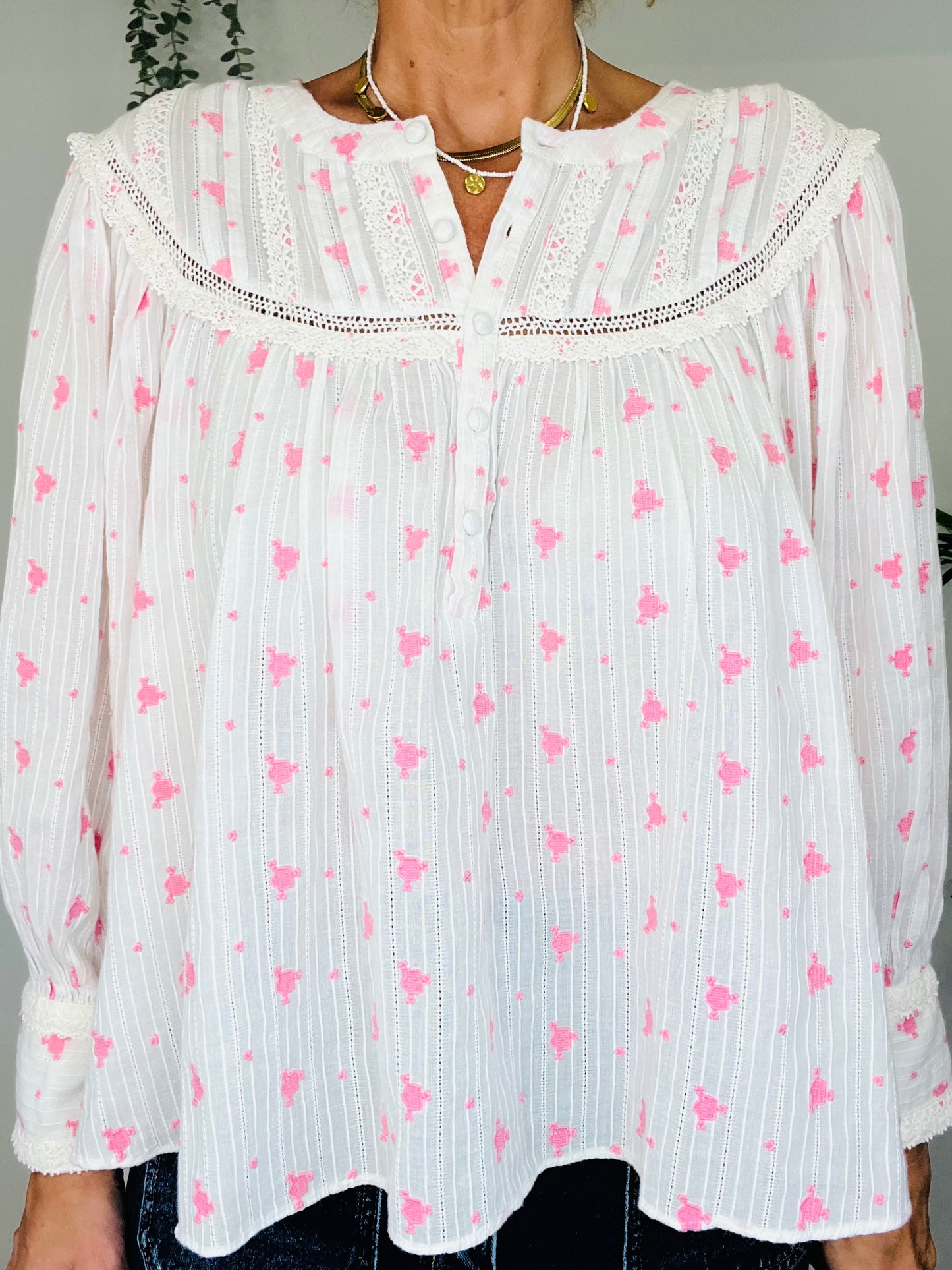 Embroidered Blouse - Size S
