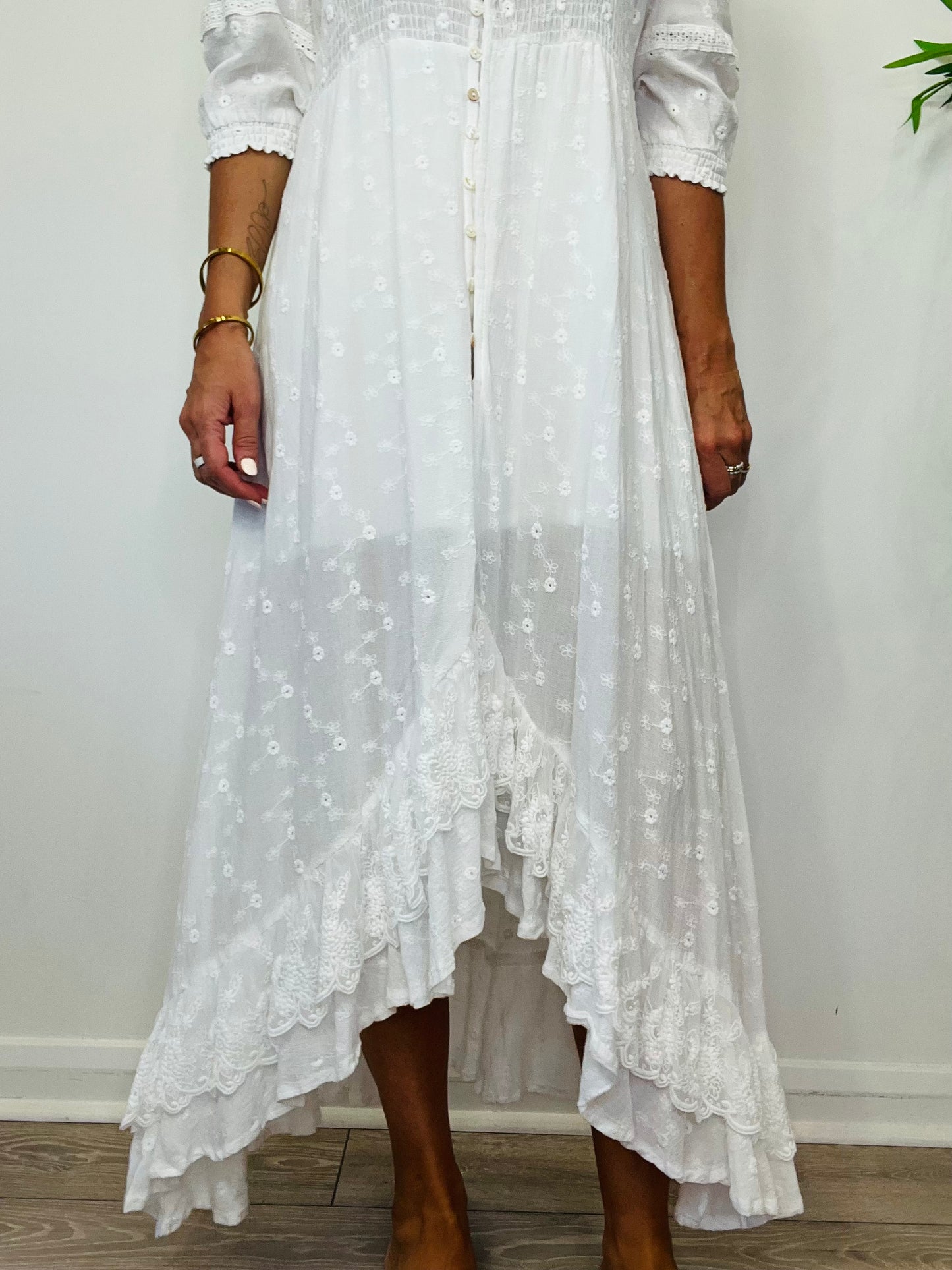 Embroidered Maxi Dress - Size M