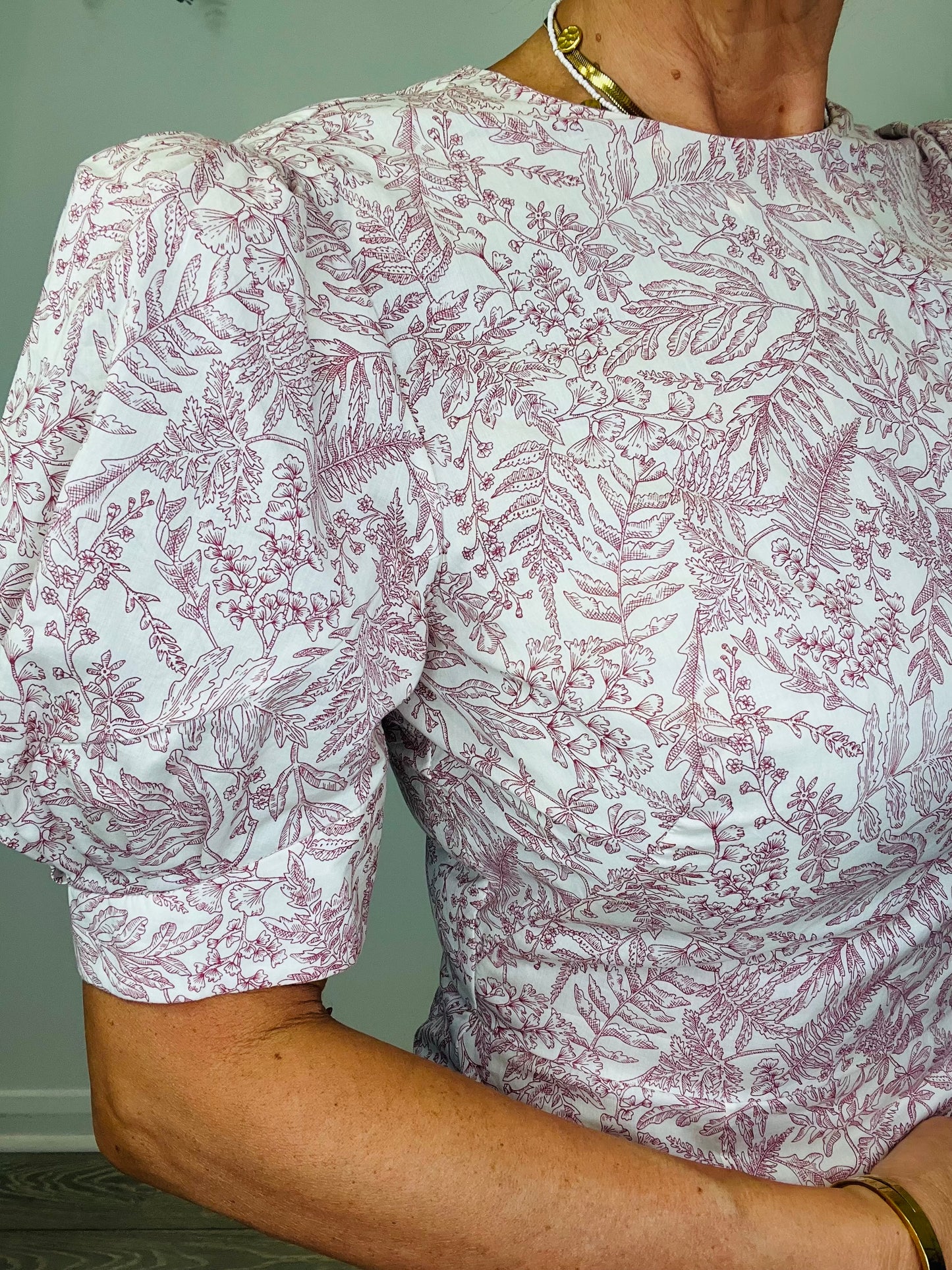 Patterned Montgomery Dress - Size 12