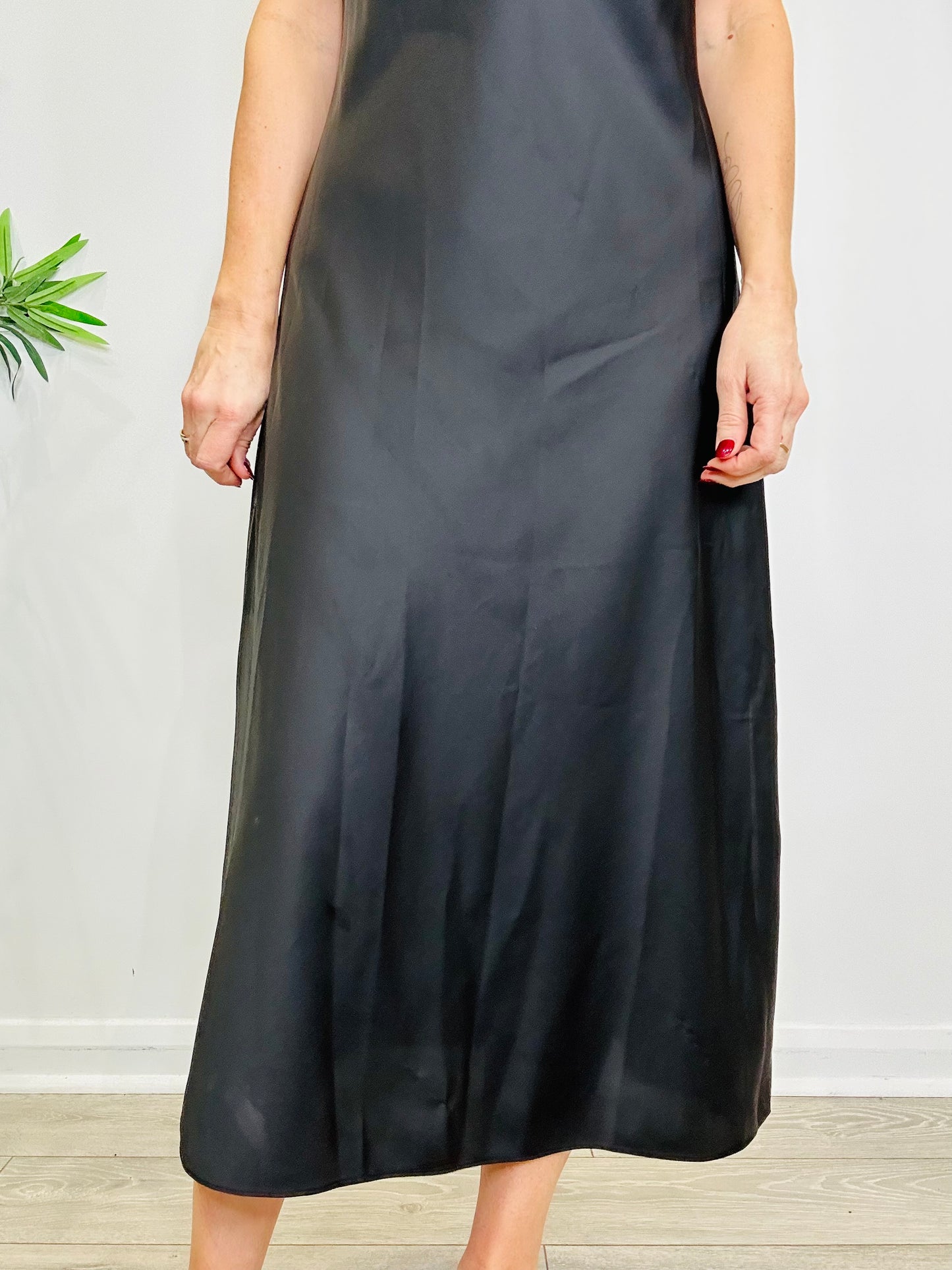Satin Midi Dress - Size 12