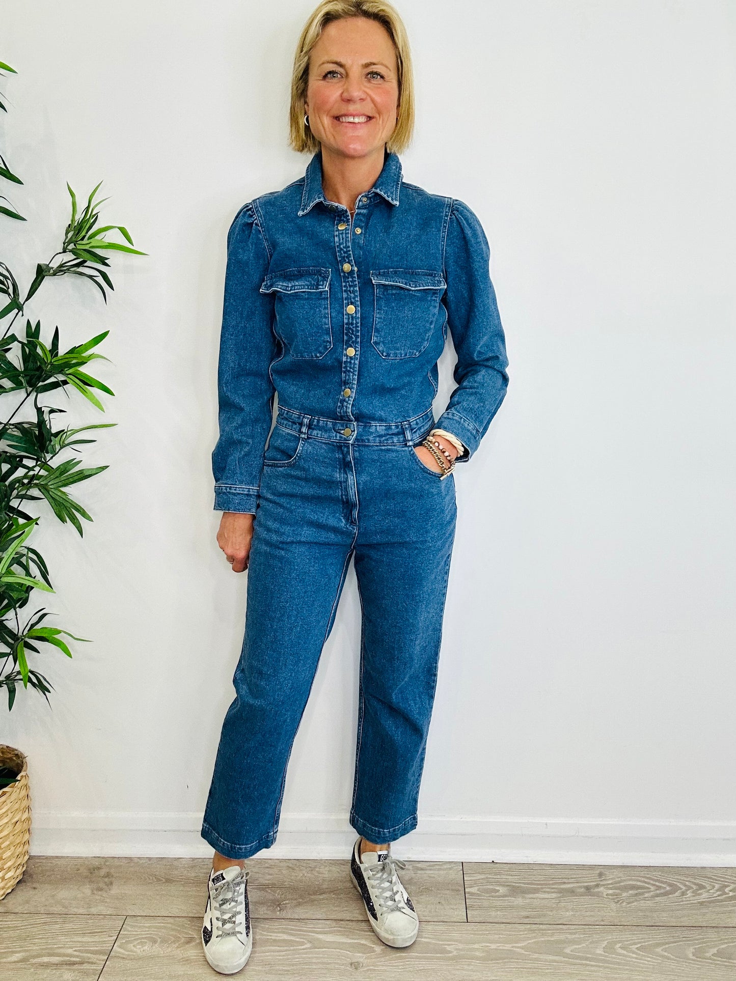 Denim Jumpsuit - Size S
