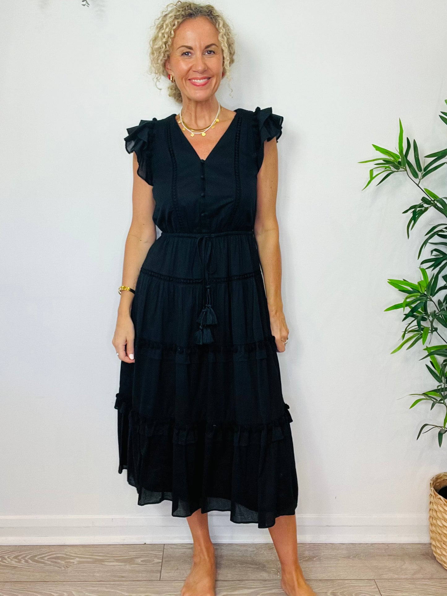 Tiered Cotton Dress - Size 10