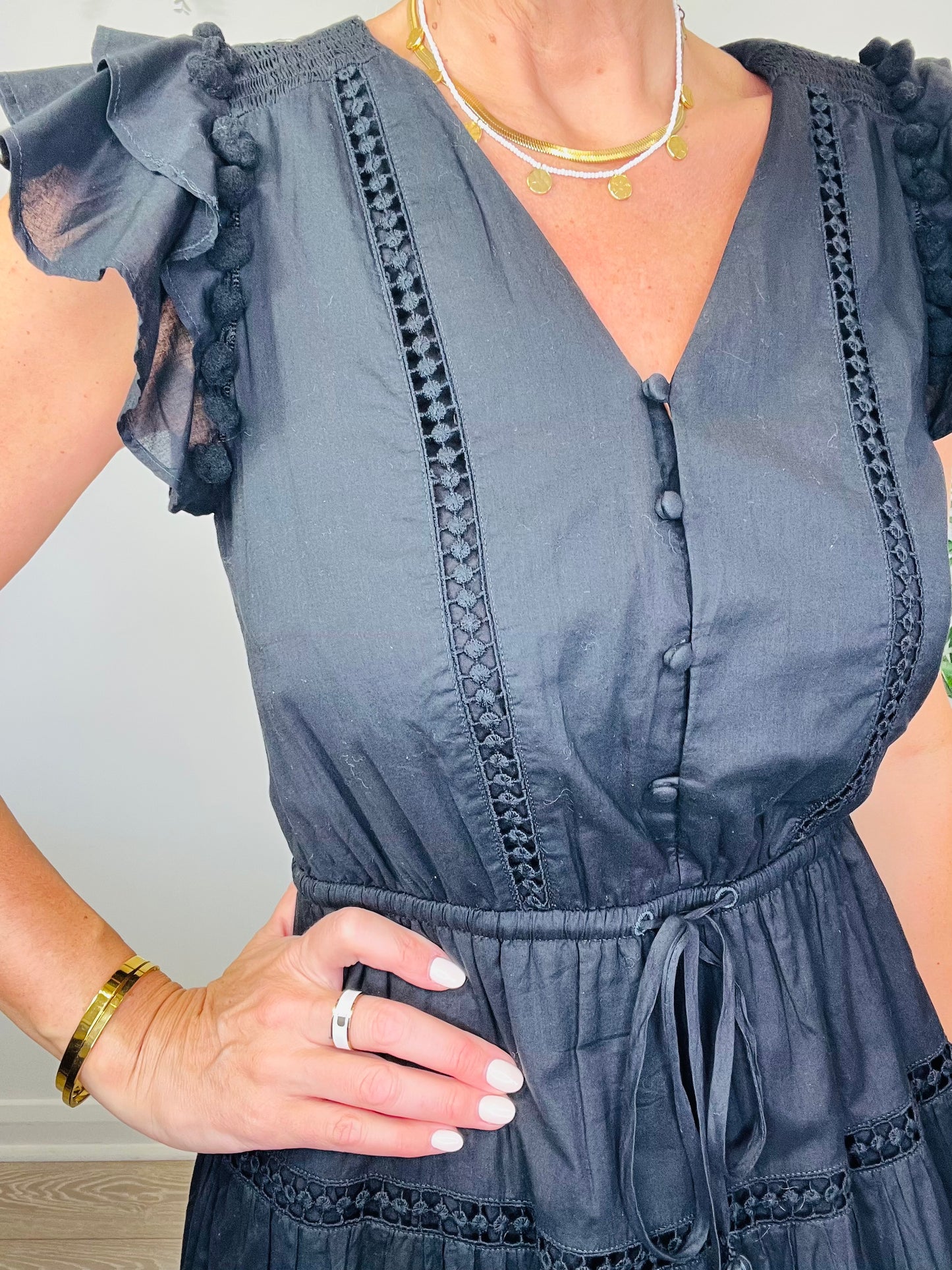 Tiered Cotton Dress - Size 10