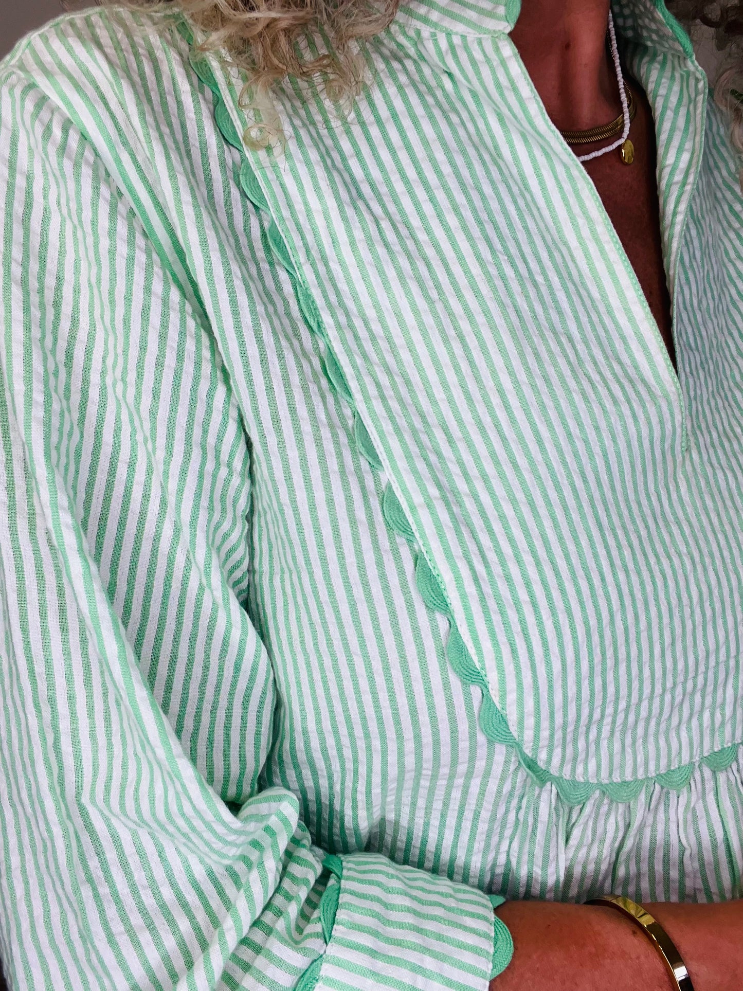 Striped Cotton Dress - Size M