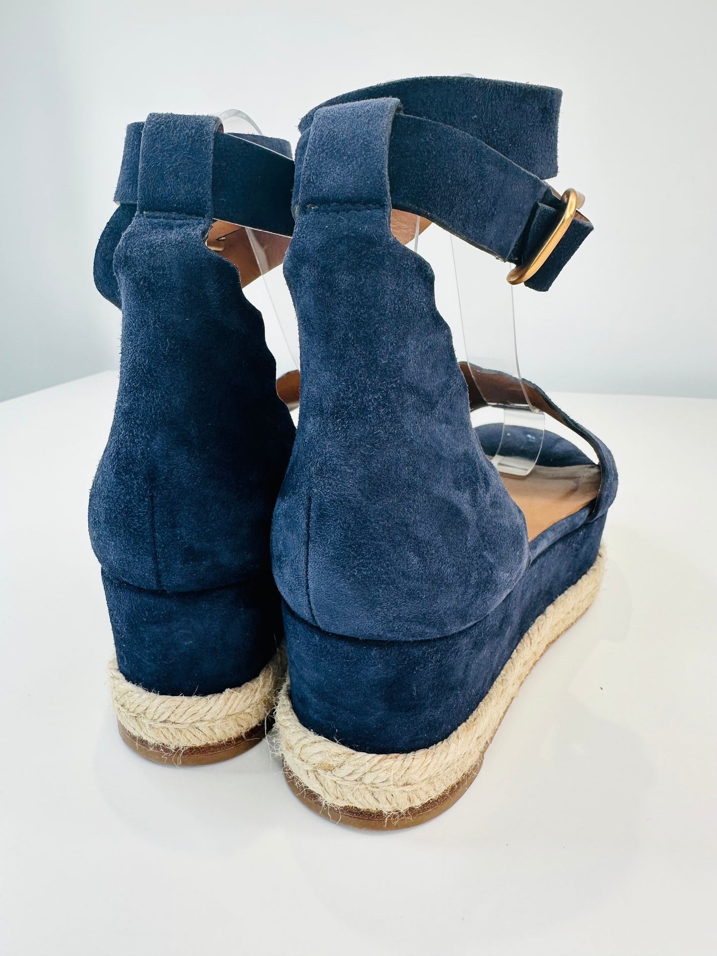 Suede Lauren Espadrille Sandals - Size 38