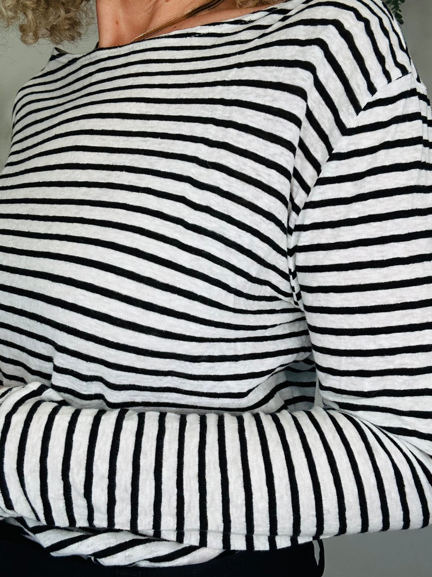 Striped Long Sleeve Tee - Size XS