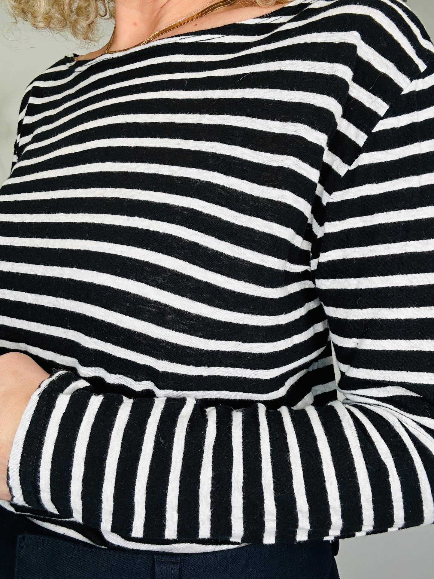 Striped Long Sleeve Tee - Size XS