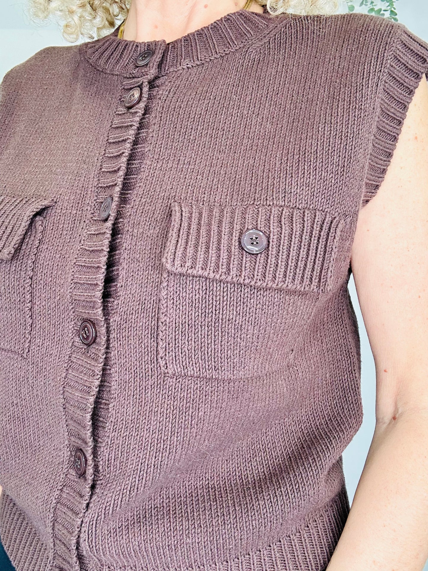 Sleeveless Cardigan - Size M