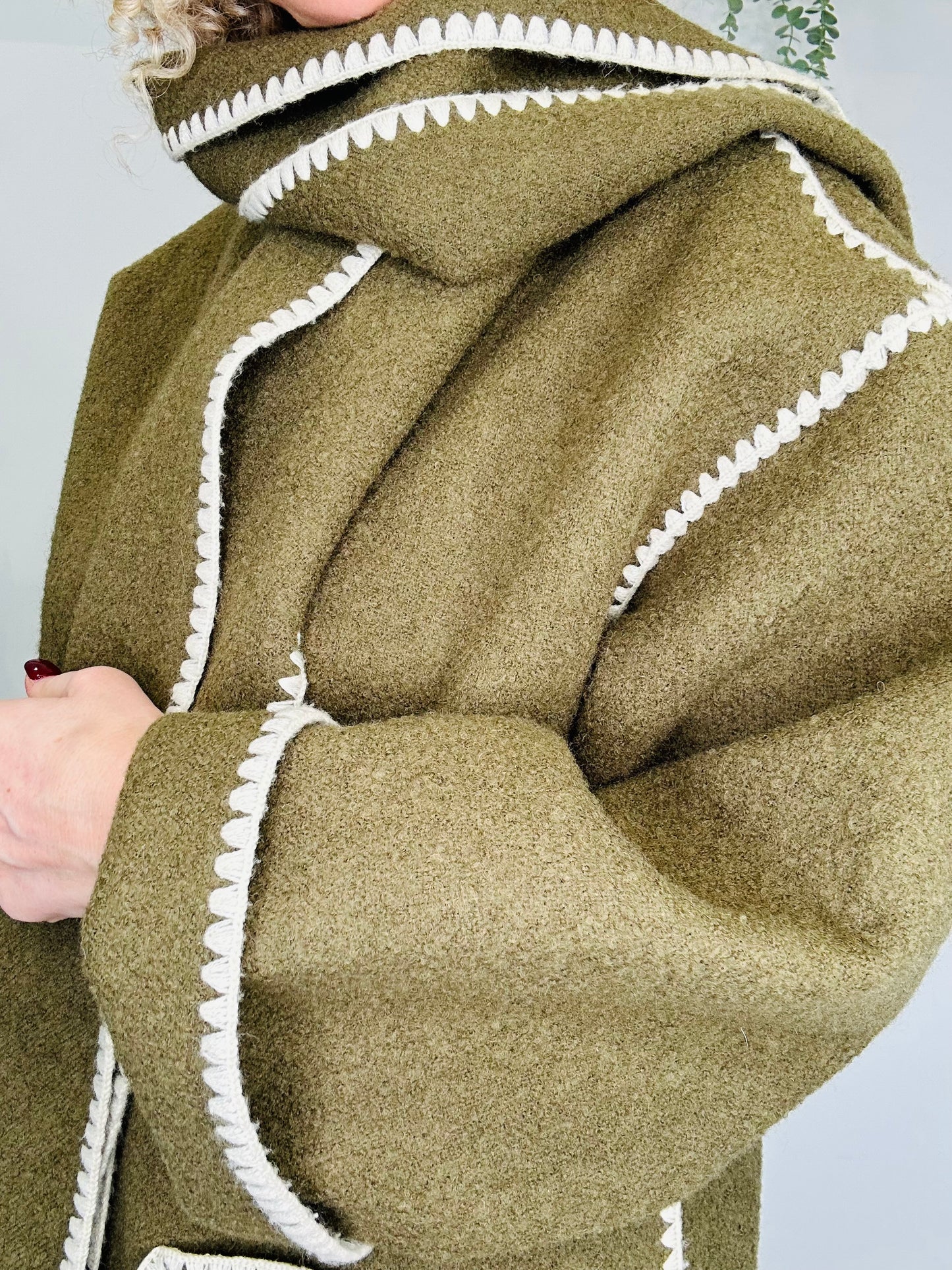 Wool Scarf Jacket - Size 36