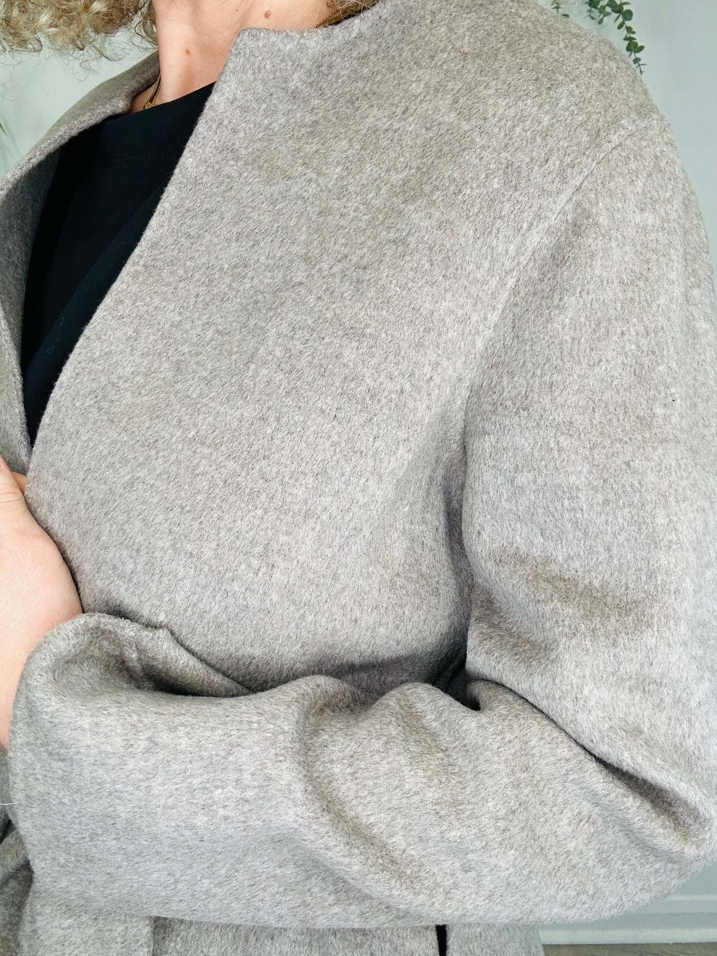 Cashmere Blend Coat - Size 34