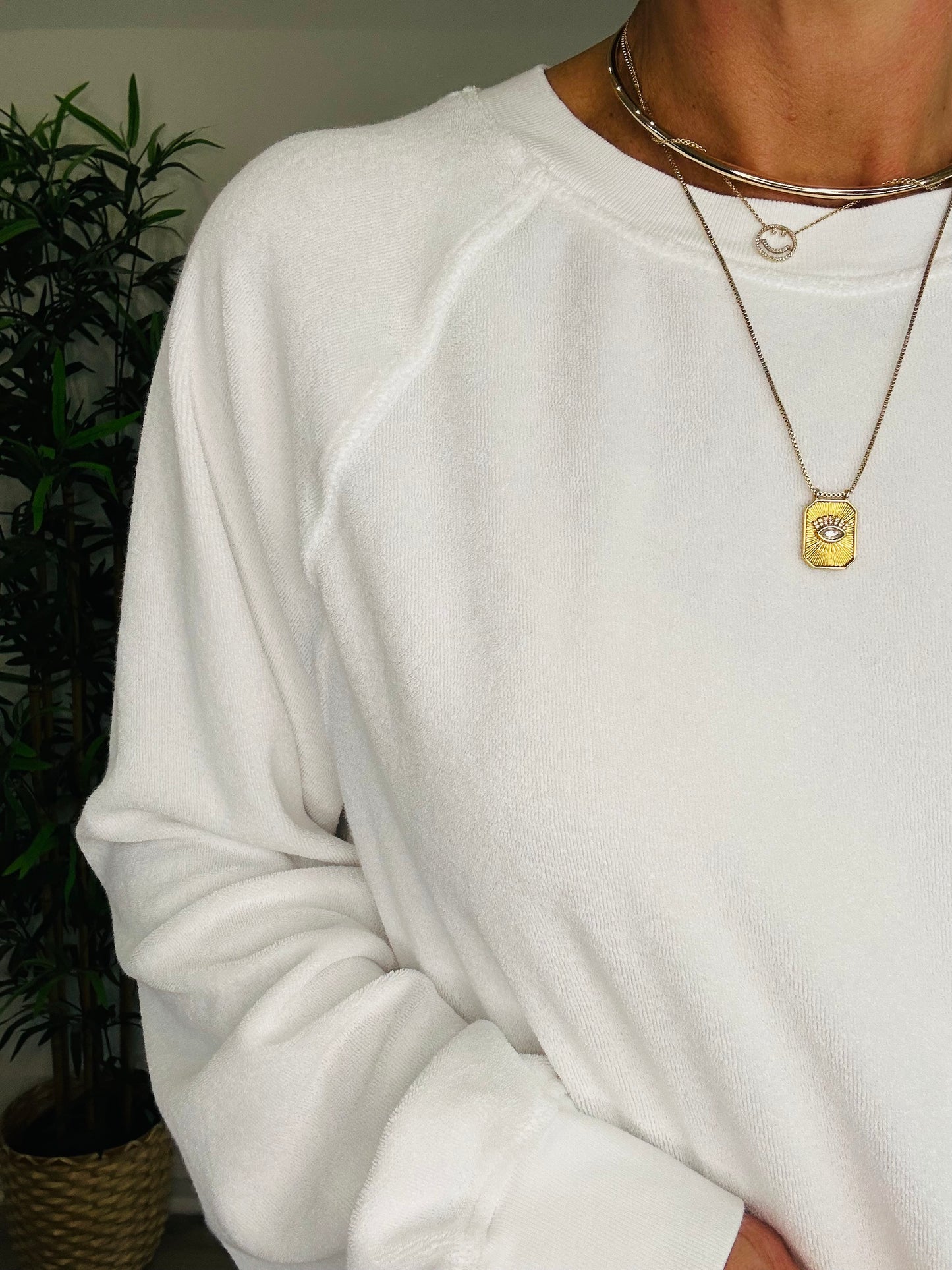 Towelling Hopper Sweatshirt - Size M