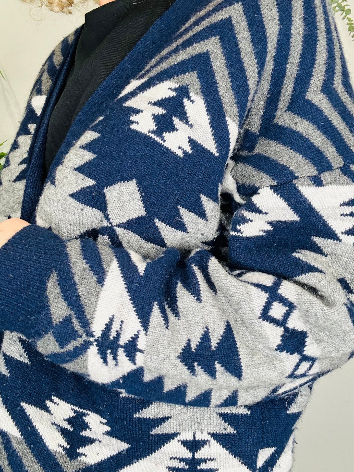 Aztec Patterned Cardigan - Size 2