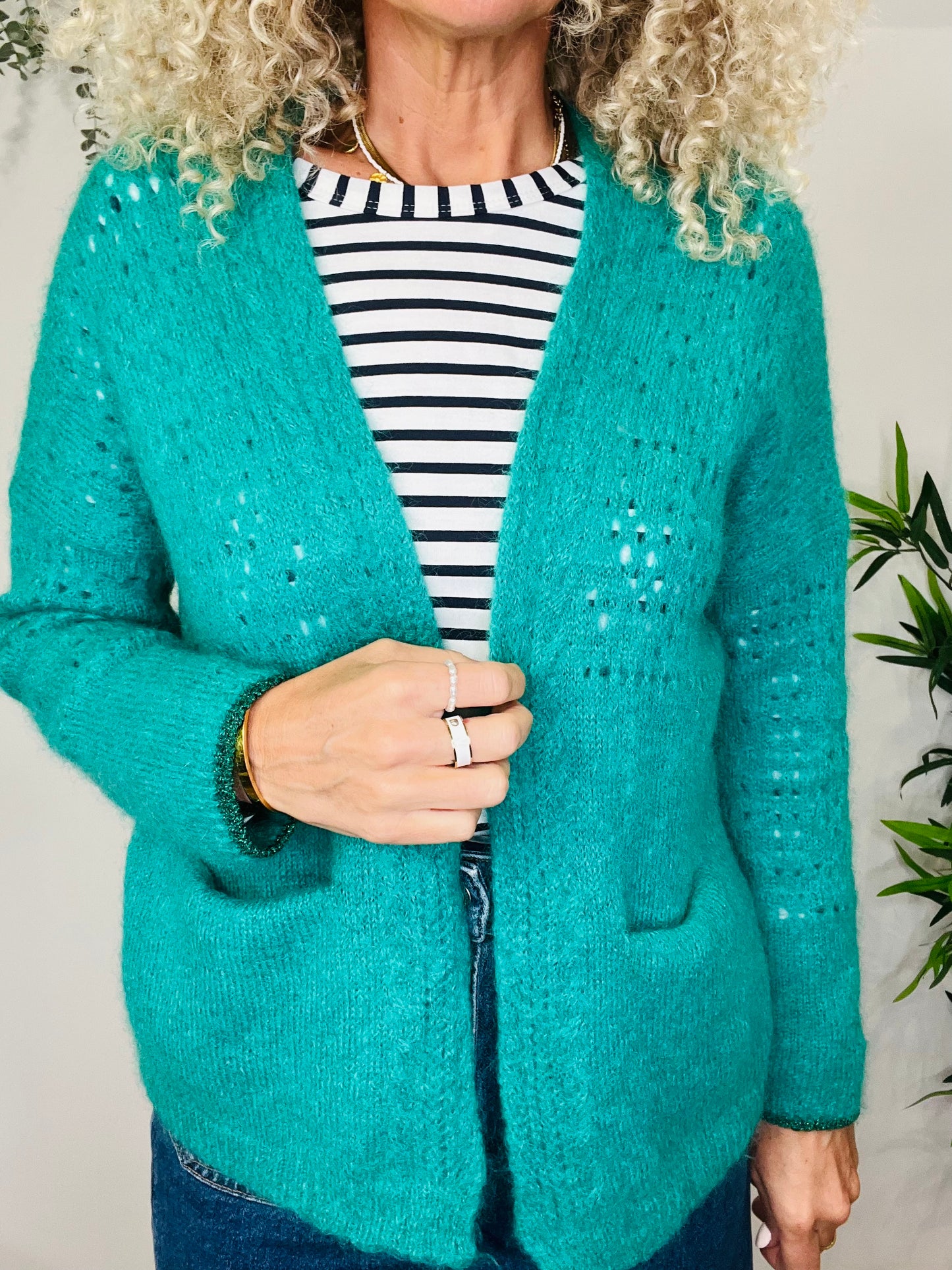 Mohair Open Cardigan - Size S