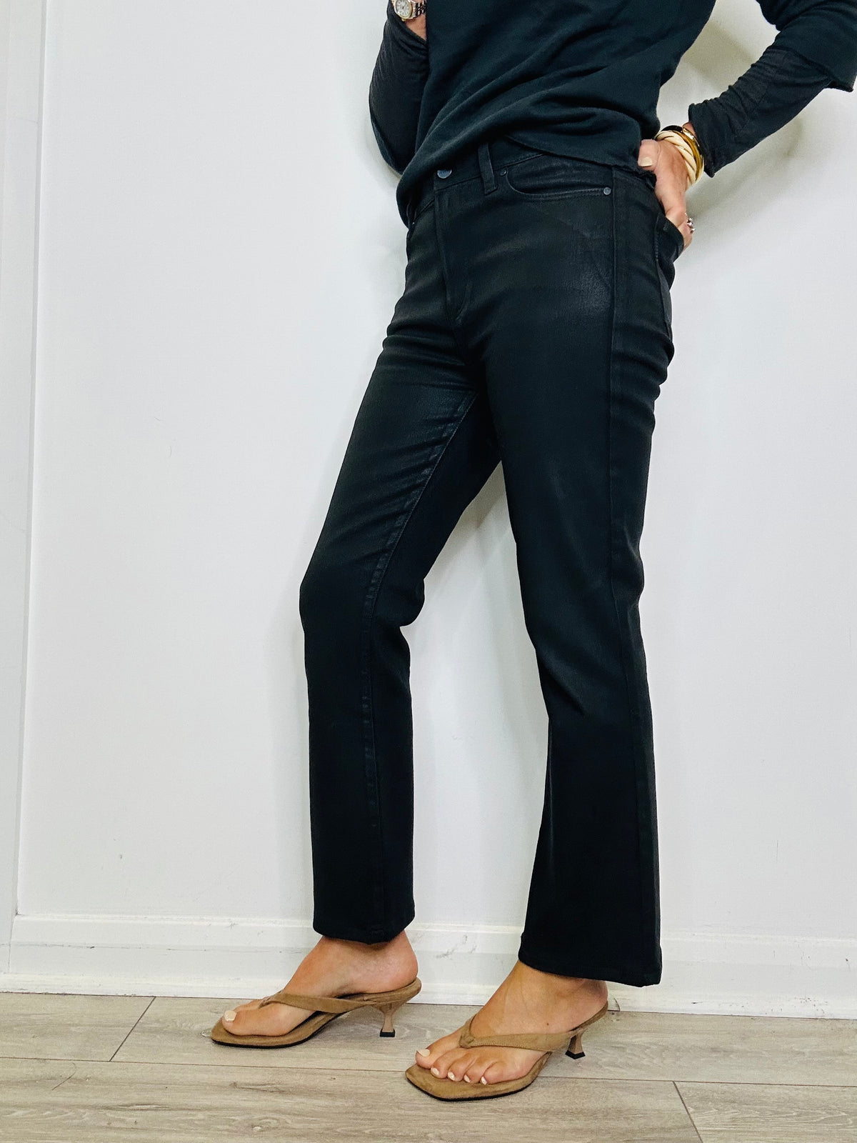 Claudine Coated Jeans - Size 28
