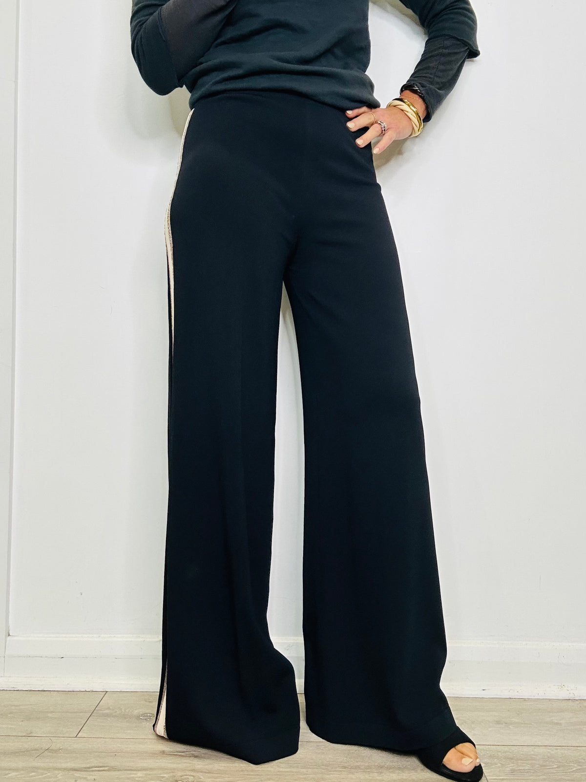Wide Leg Trousers - Size M
