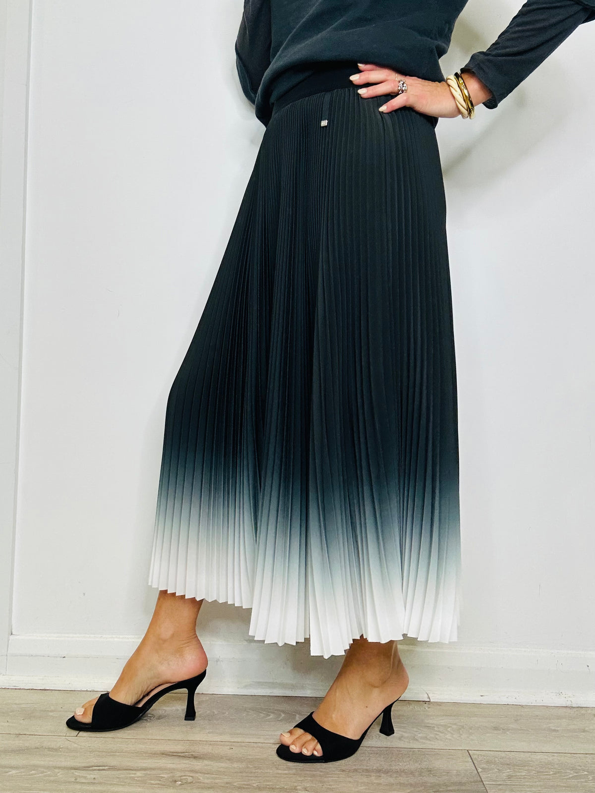 Pleated Ombre Skirt - Size S