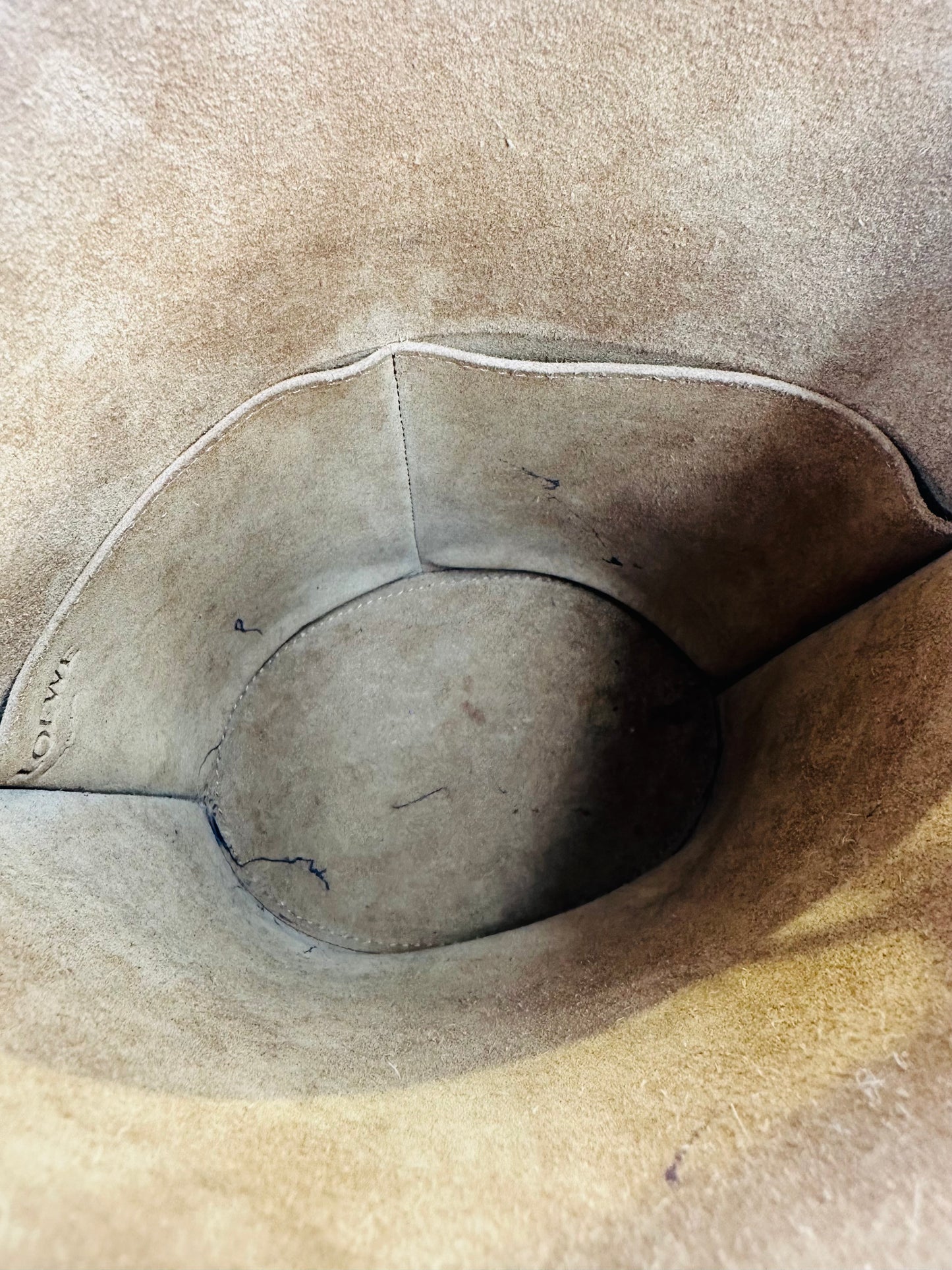 Gate Anagram Perforated Leather Bucket Bag