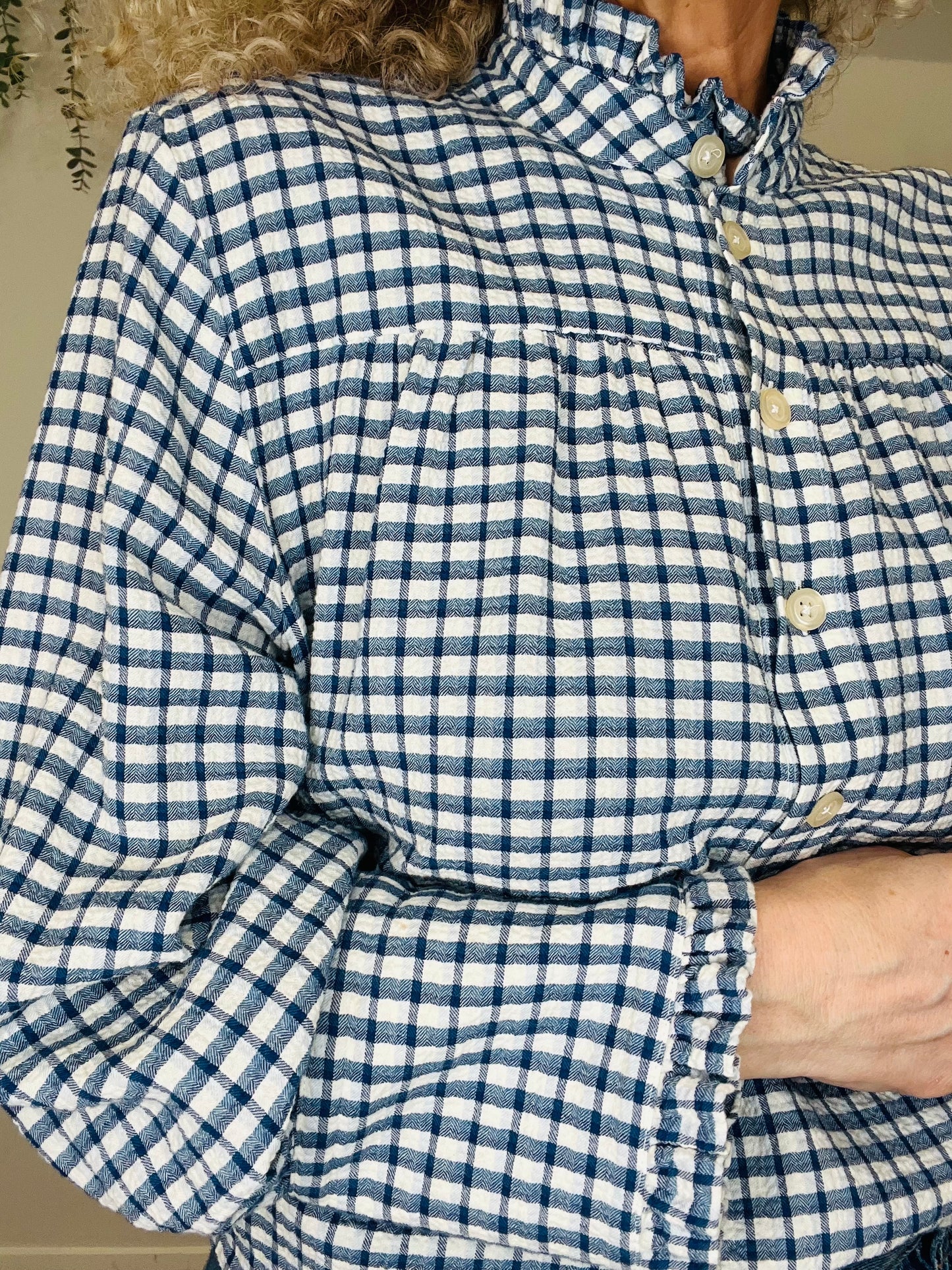 Check Blouse - Size M
