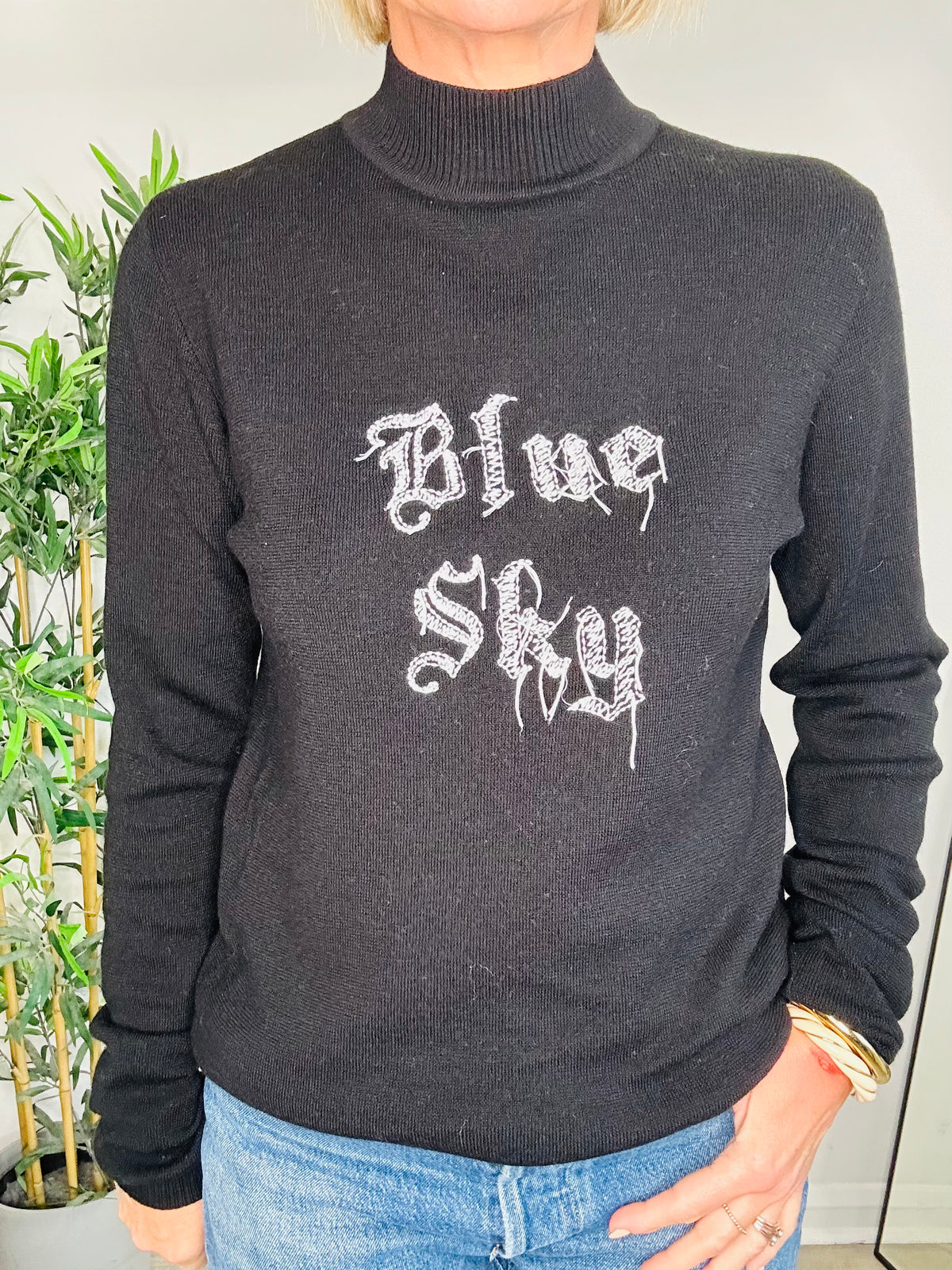 Blue Sky Merino Wool Jumper - Size S
