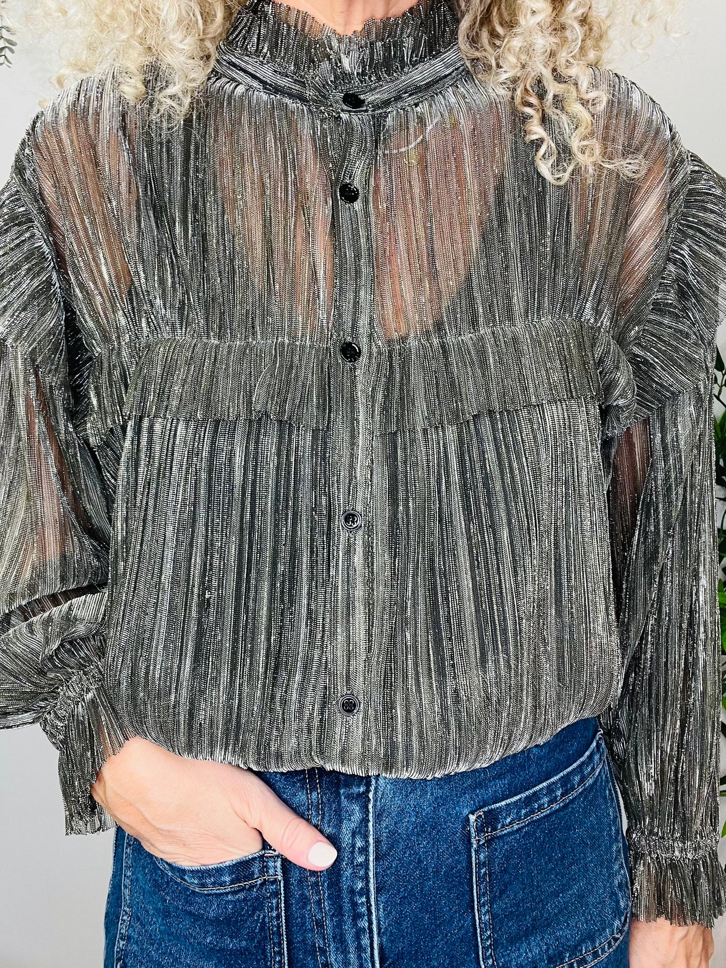Metallic Elmirae Shirt - Size 42