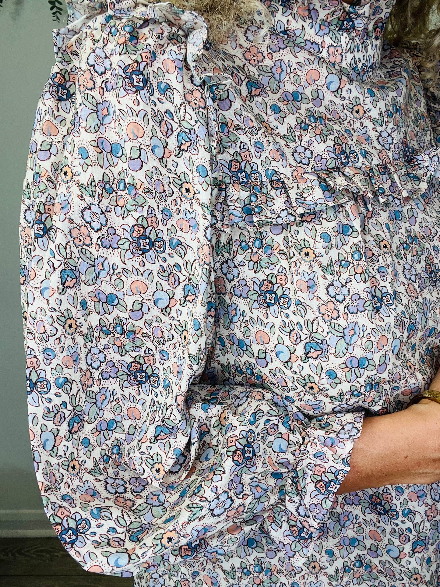 Floral Cotton Maxi Dress - Size 8