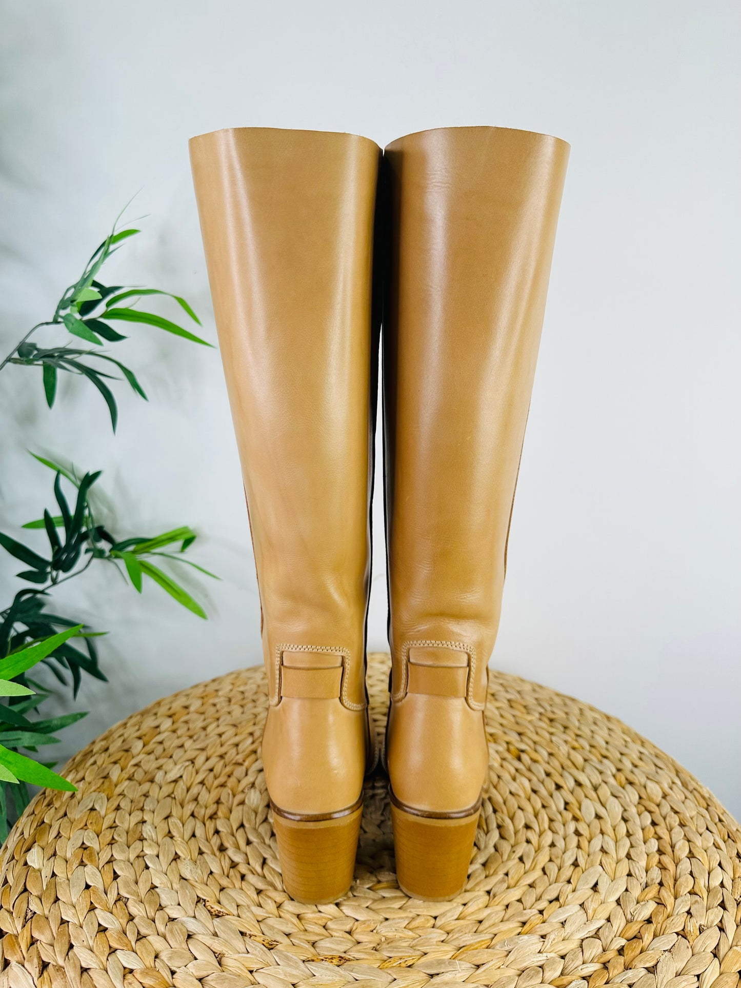Jenny Leather Knee High Boots - Size 39