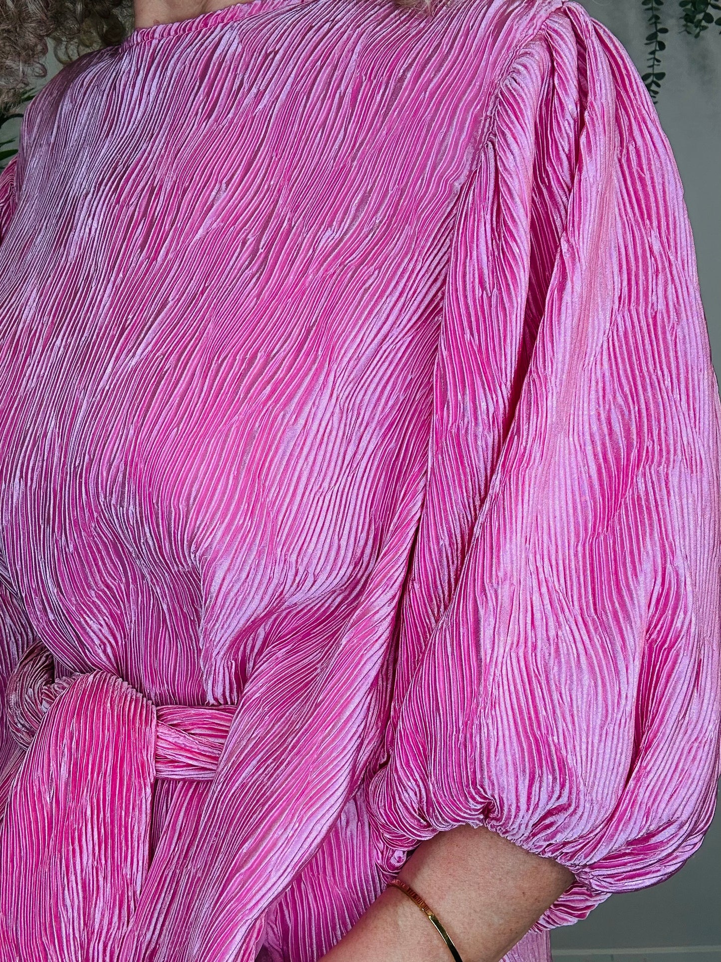 Crinkle Satin Dress - Size 38