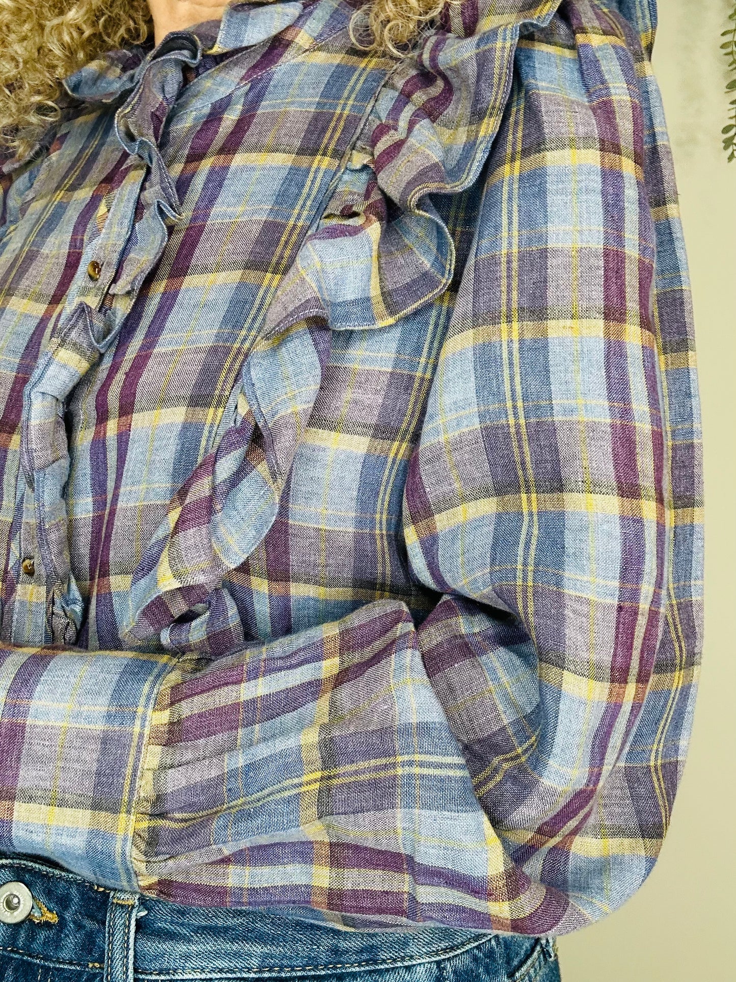 Linen Check Shirt - Size 12