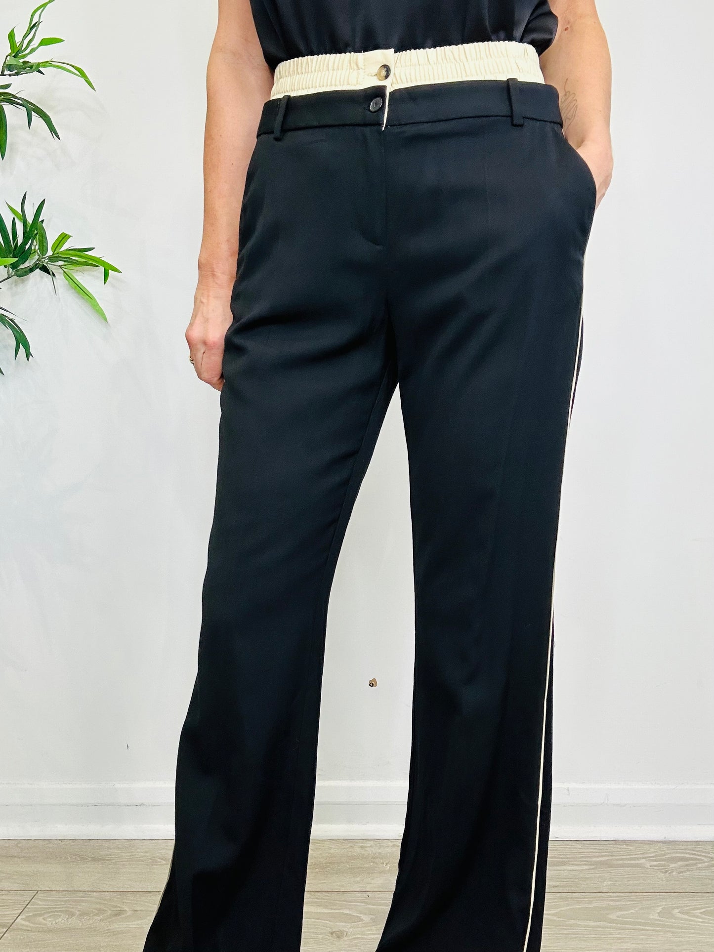 Straight Leg Trousers - Size 38
