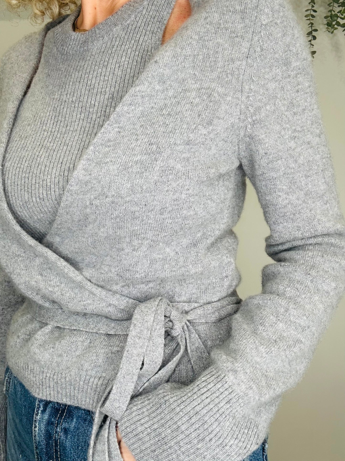 Cashmere Wrap Cardigan - Size M