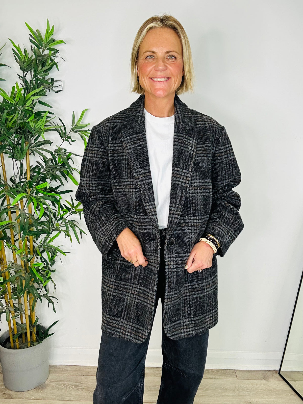 Gesina Check Jacket - Size 42