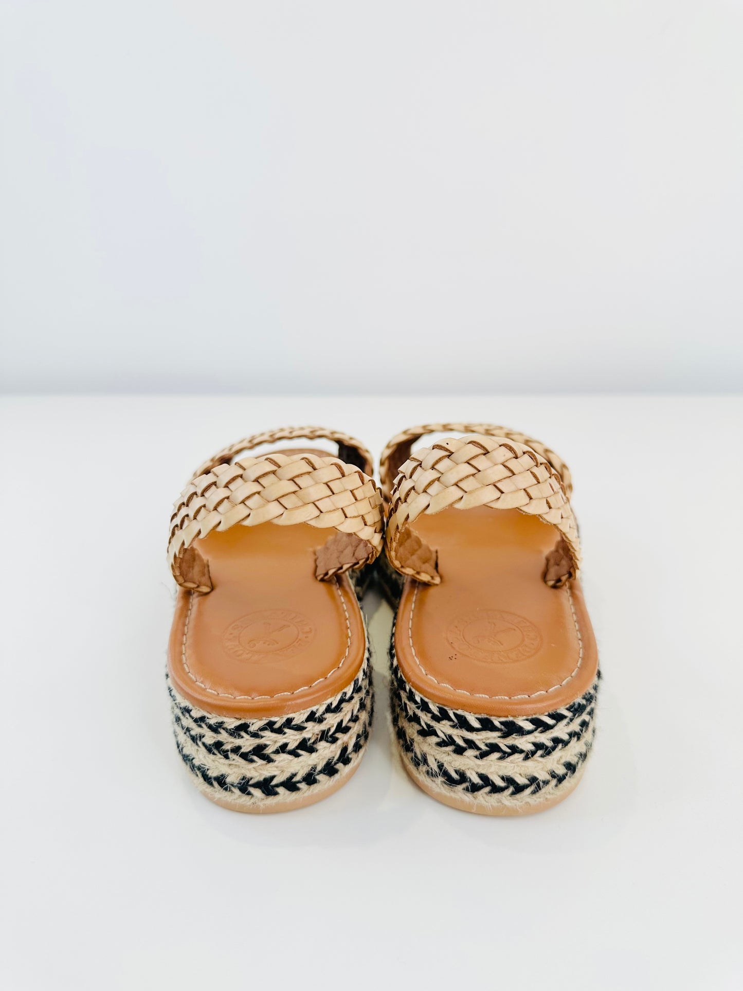 Woven Platform Sandals - Size 40
